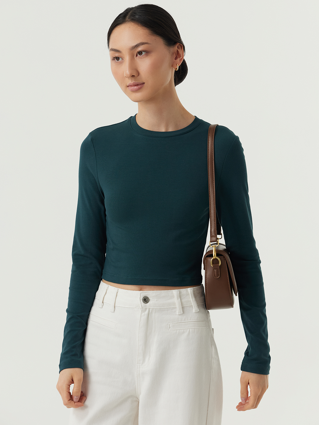 Лонгслив бирюзовый для женщин 48267-26 59