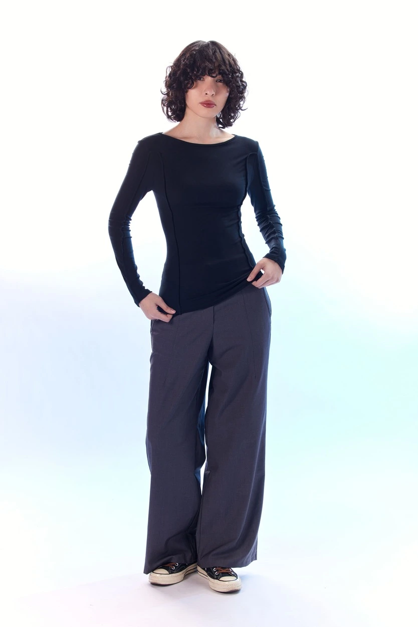 Лонгслив черный для женщин 44195-1 59