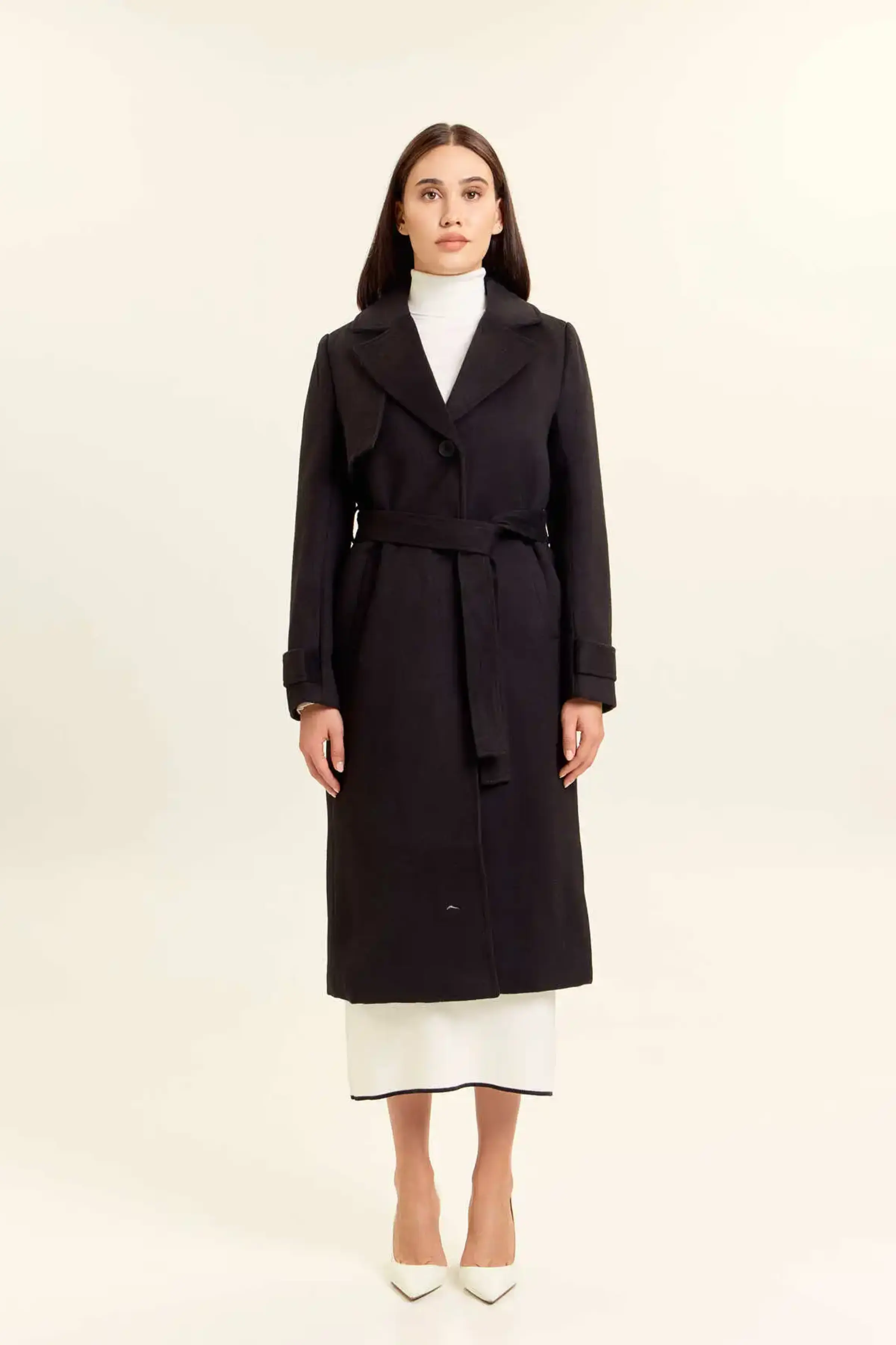 Пальто черный для женщин 47103-1 53