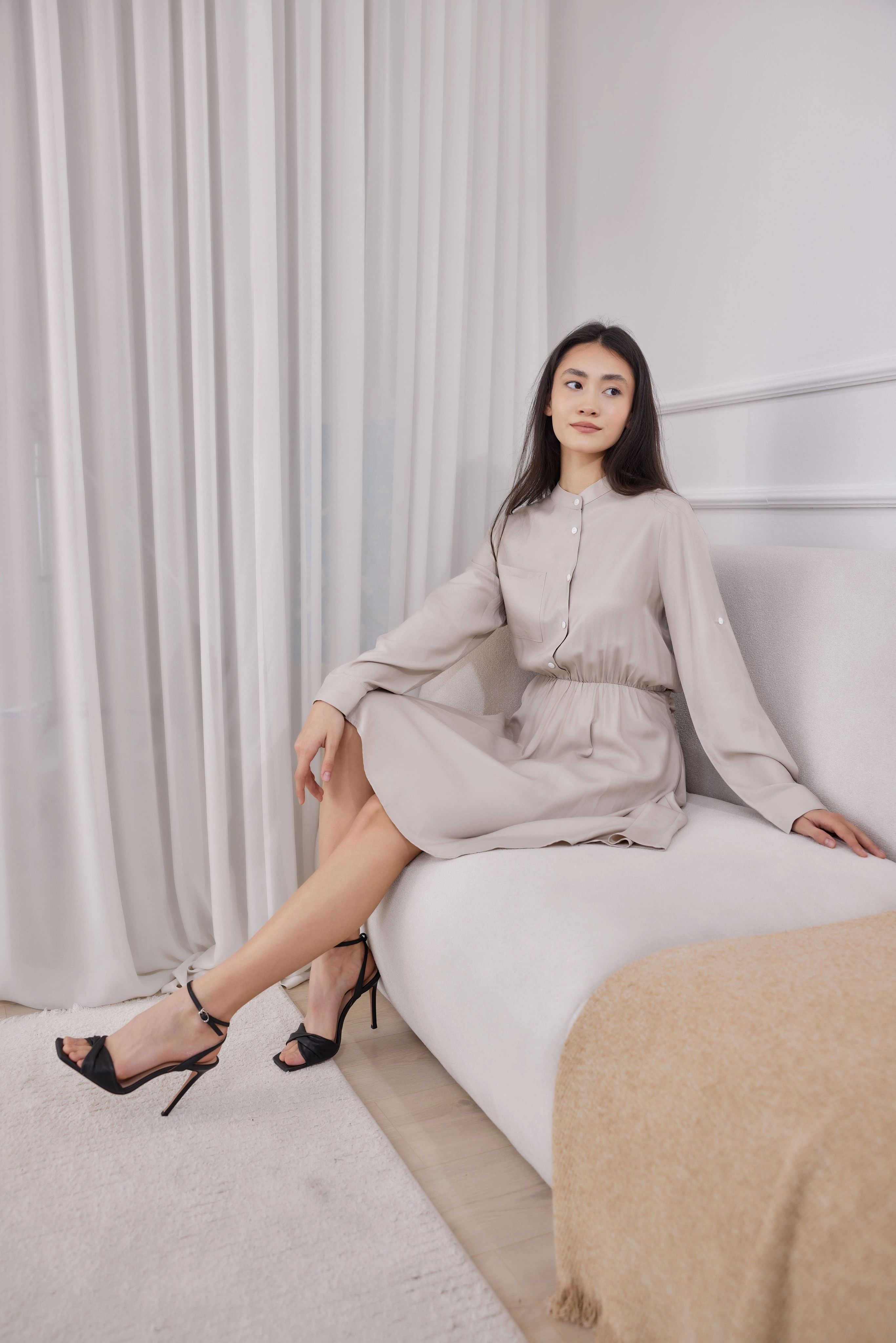 Платье бежевый для женщин 41155-15 54