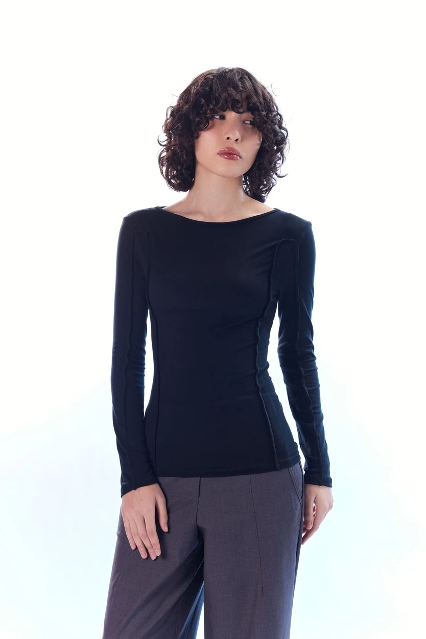 Лонгслив черный для женщин 44195-1 59