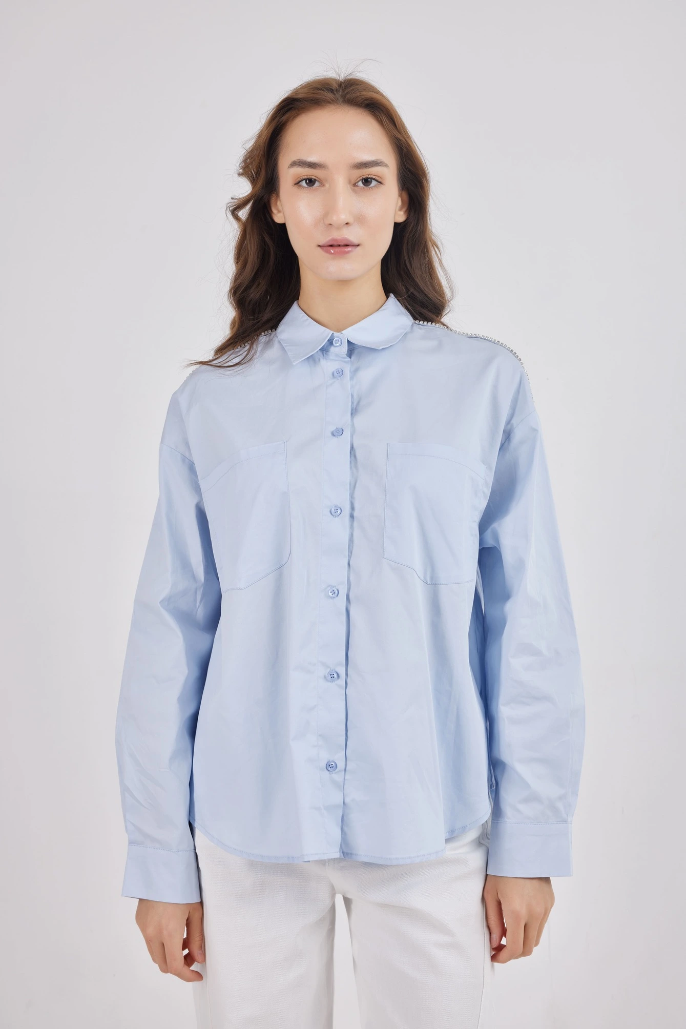 Рубашка голубой для женщин 41147-10 66
