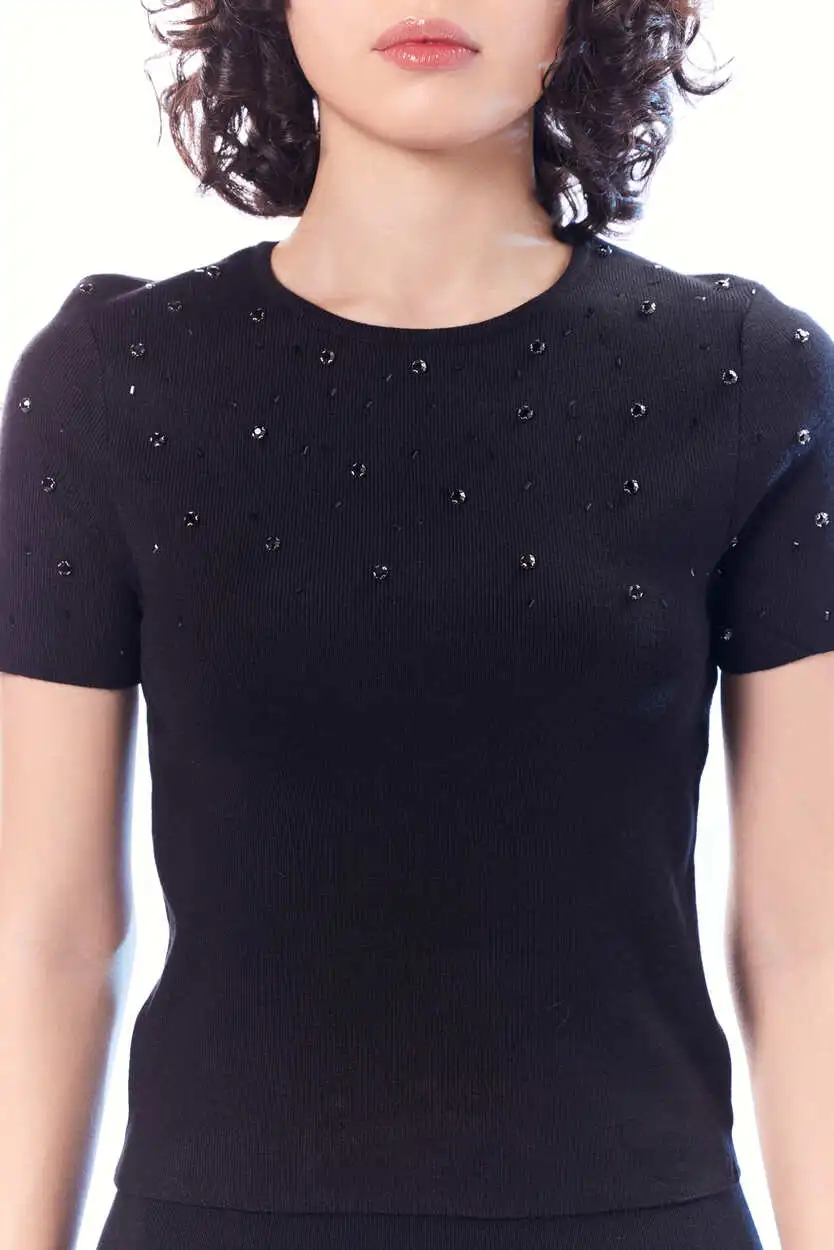 Джемпер черный для женщин 44185-1 60