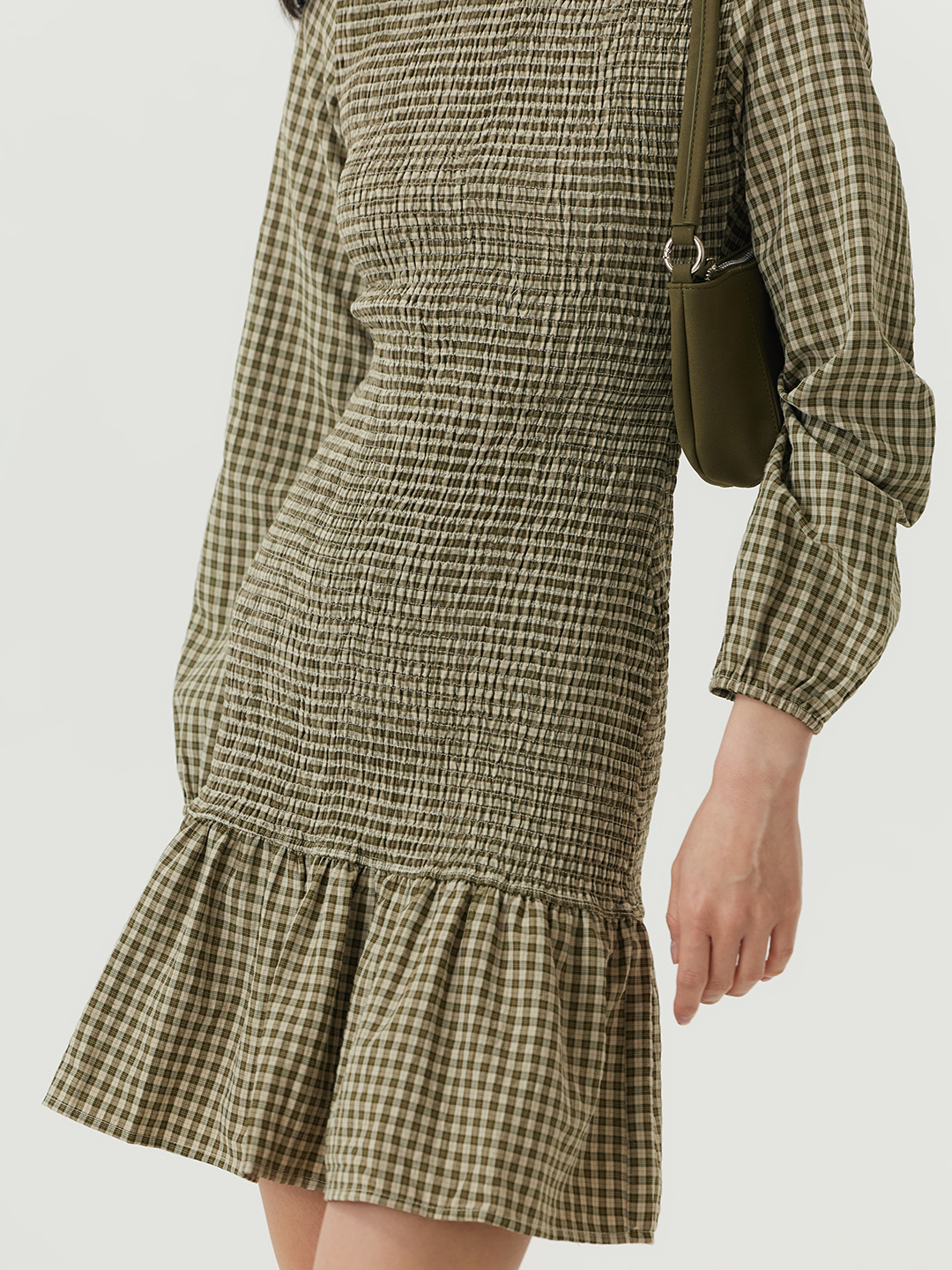 Платье зеленая клетка для женщин 48147-54 54