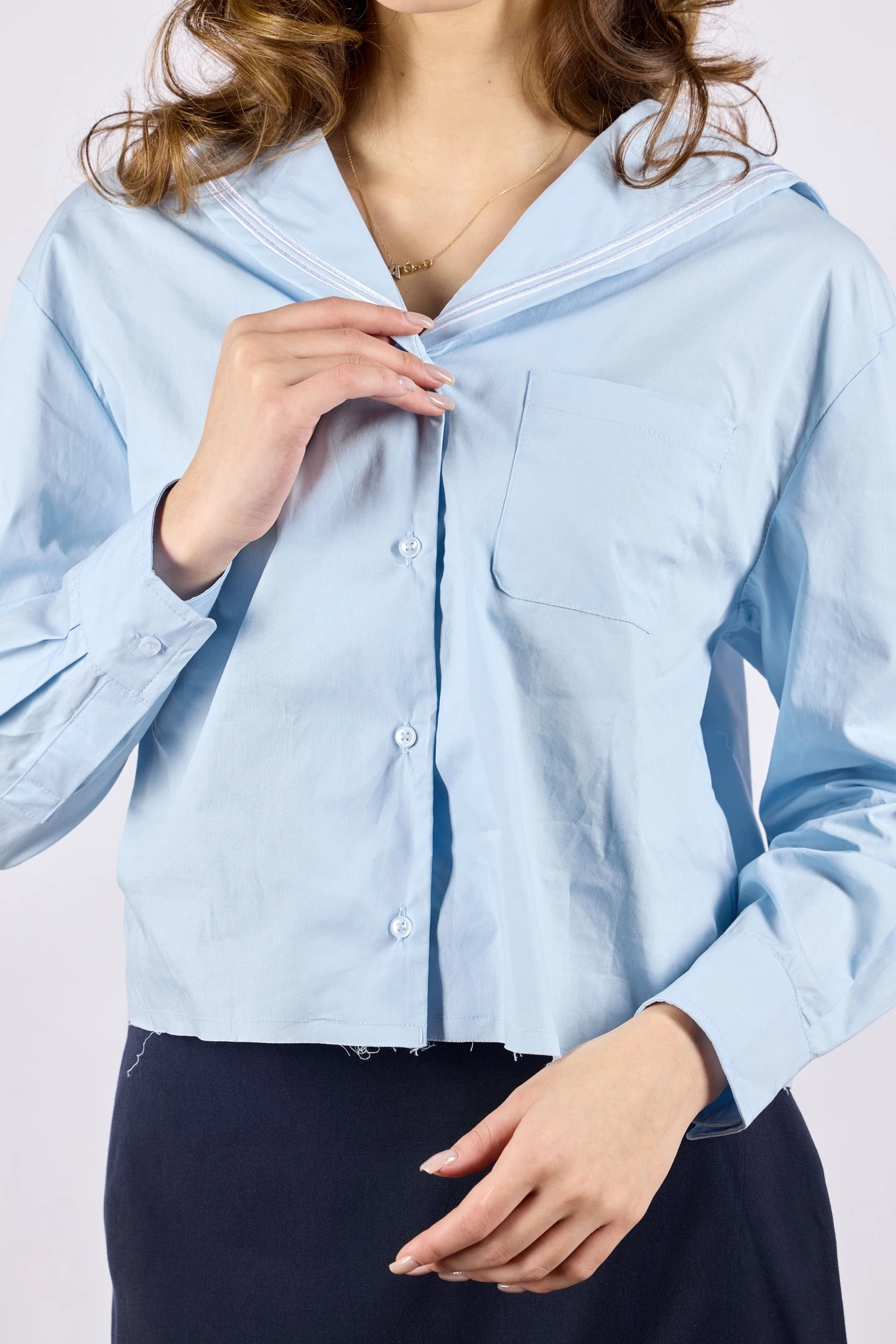Рубашка голубой для женщин 44246-10 66