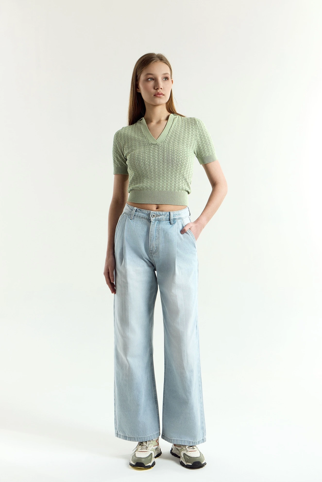 Топ хаки для женщин 45122-14 46