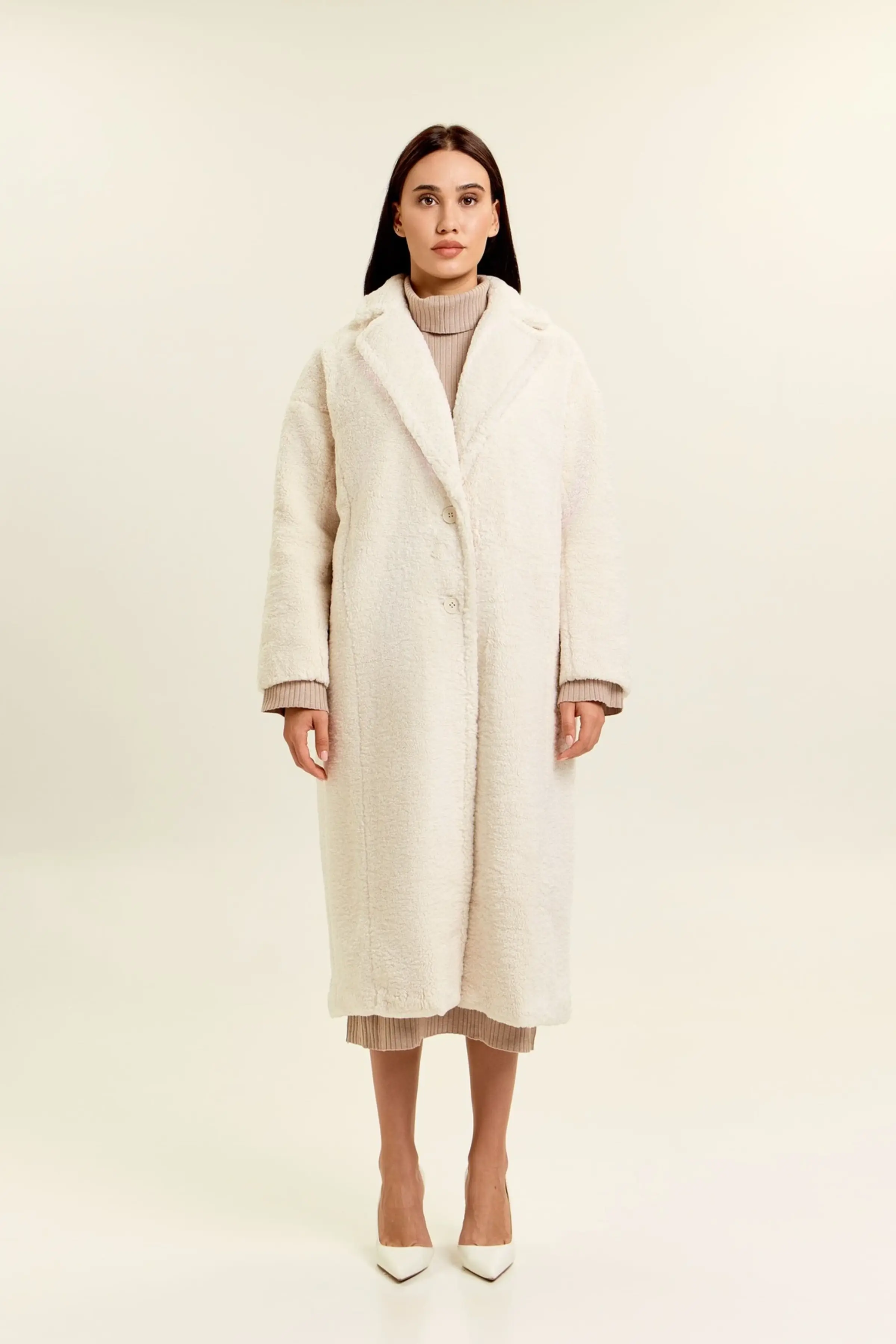 Пальто айвори для женщин 47115-234 53