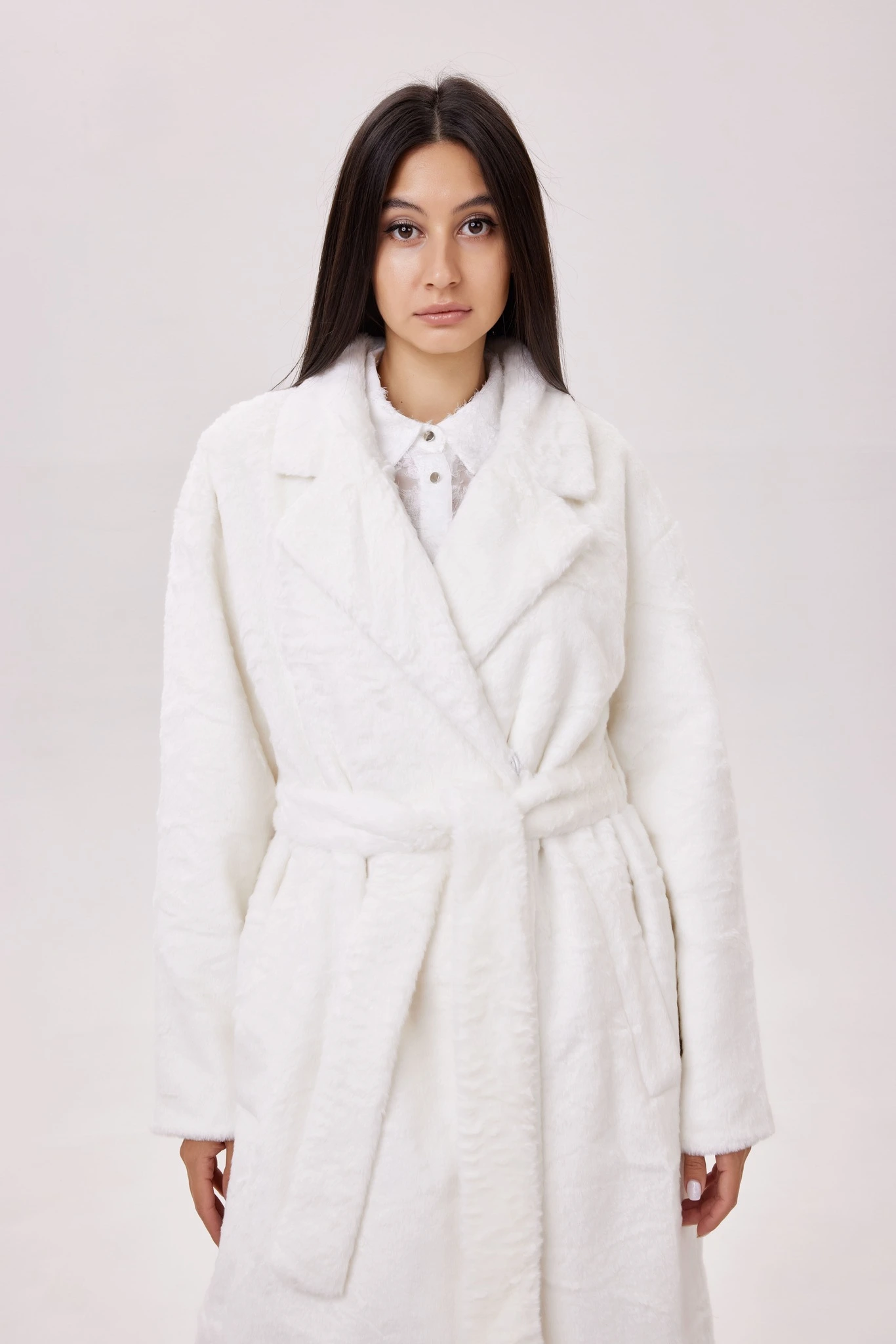 Пальто белый для женщин 39291-4 53
