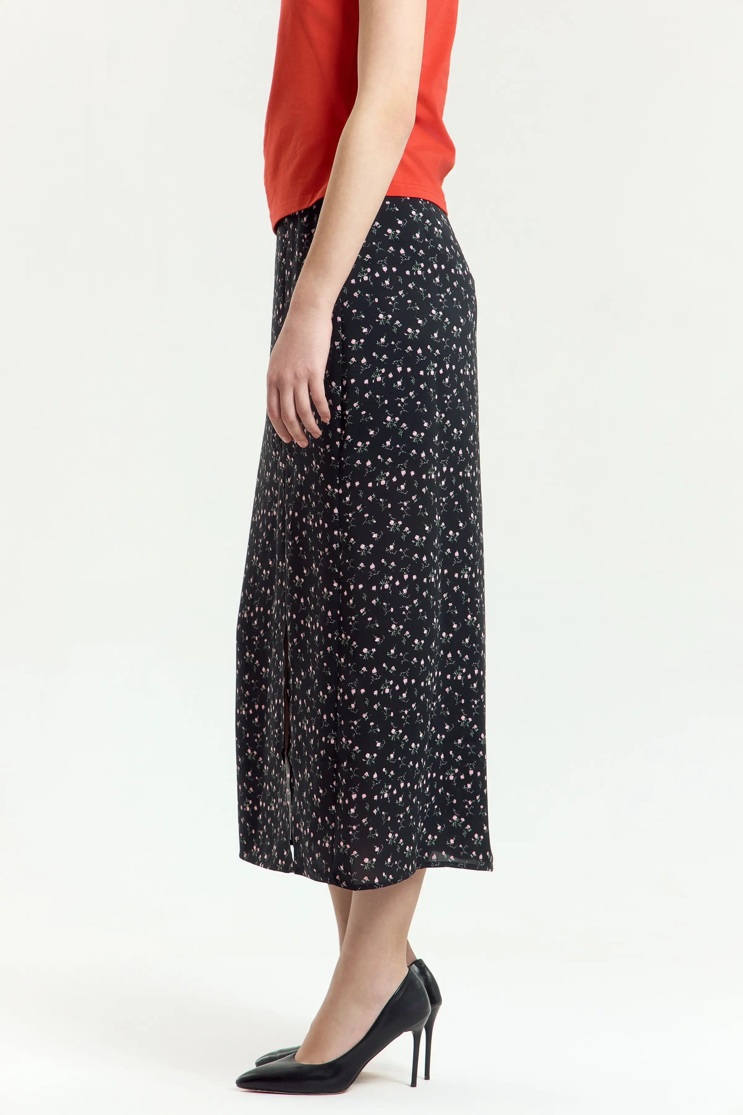 Юбка черный в цветочек для женщин 45312-192 52