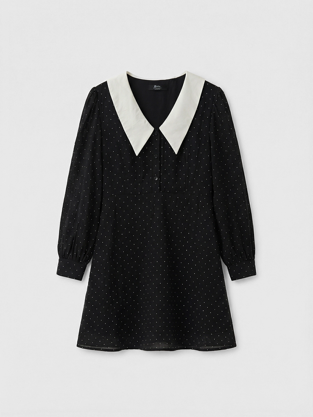 Платье черный в белый горошек  для женщин 48228-298 54
