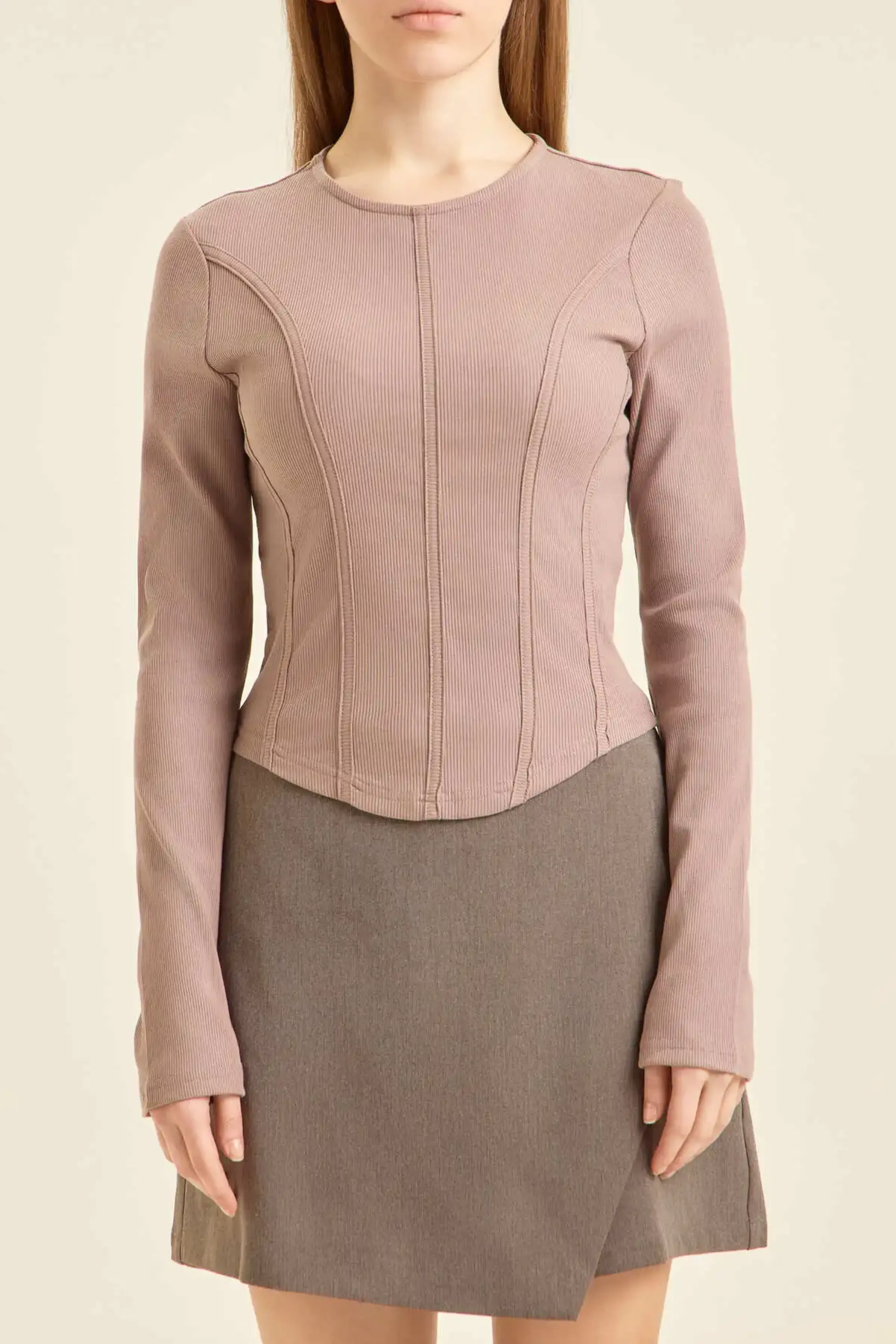 Лонгслив бежевый для женщин 47152-15 59