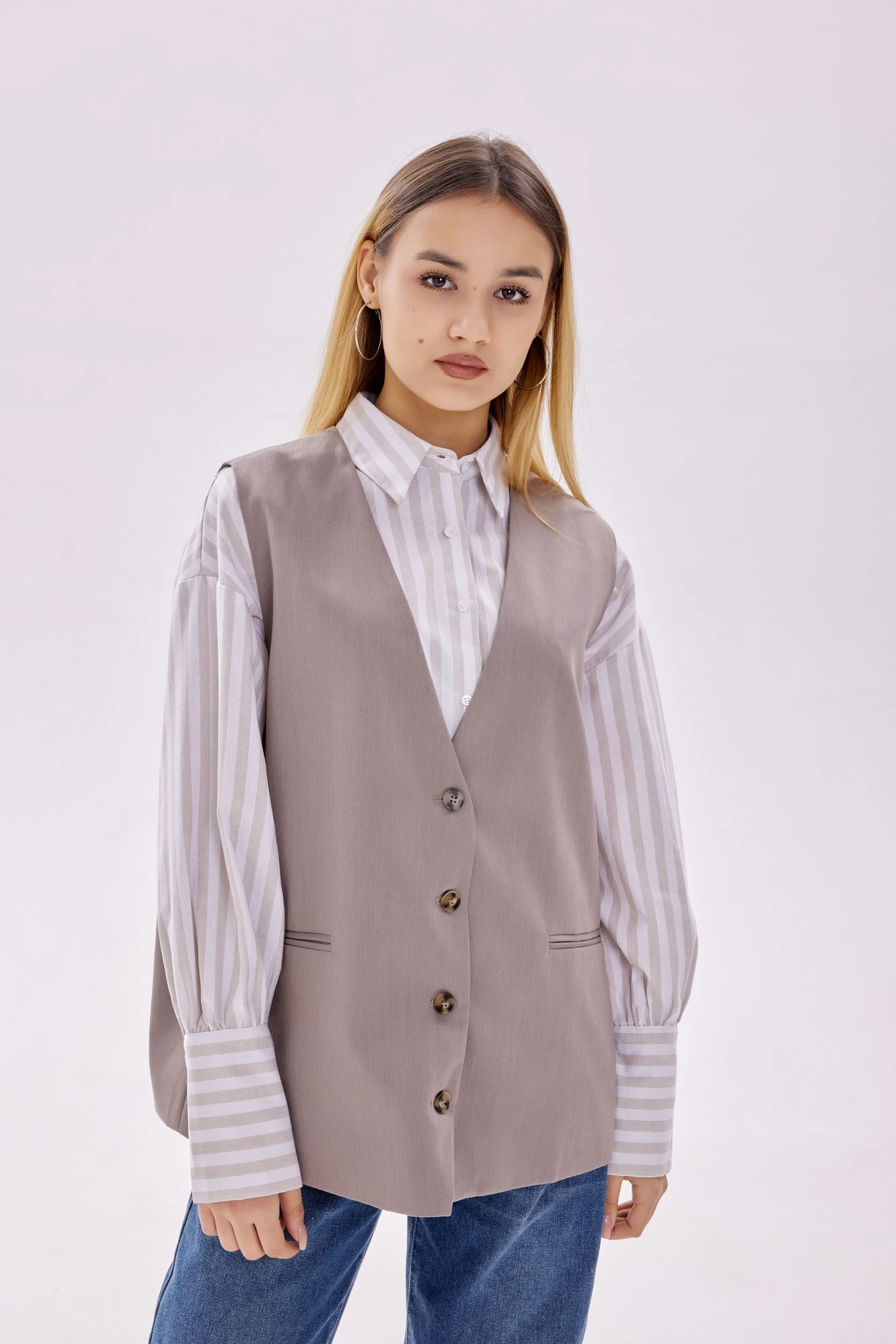 Жилетка коричневый для женщин 40292-13 68