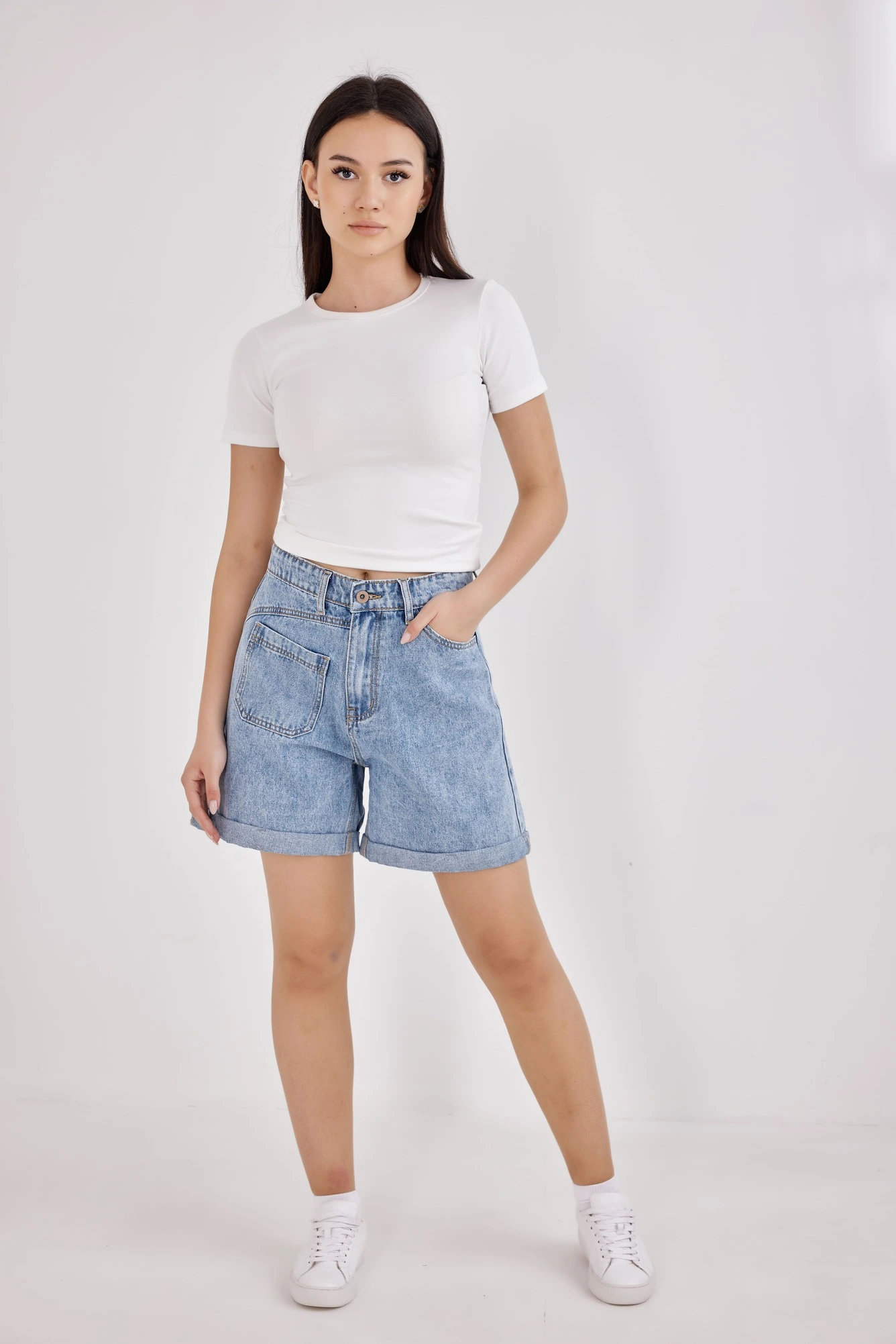 Шорты голубой для женщин 41323-10 57