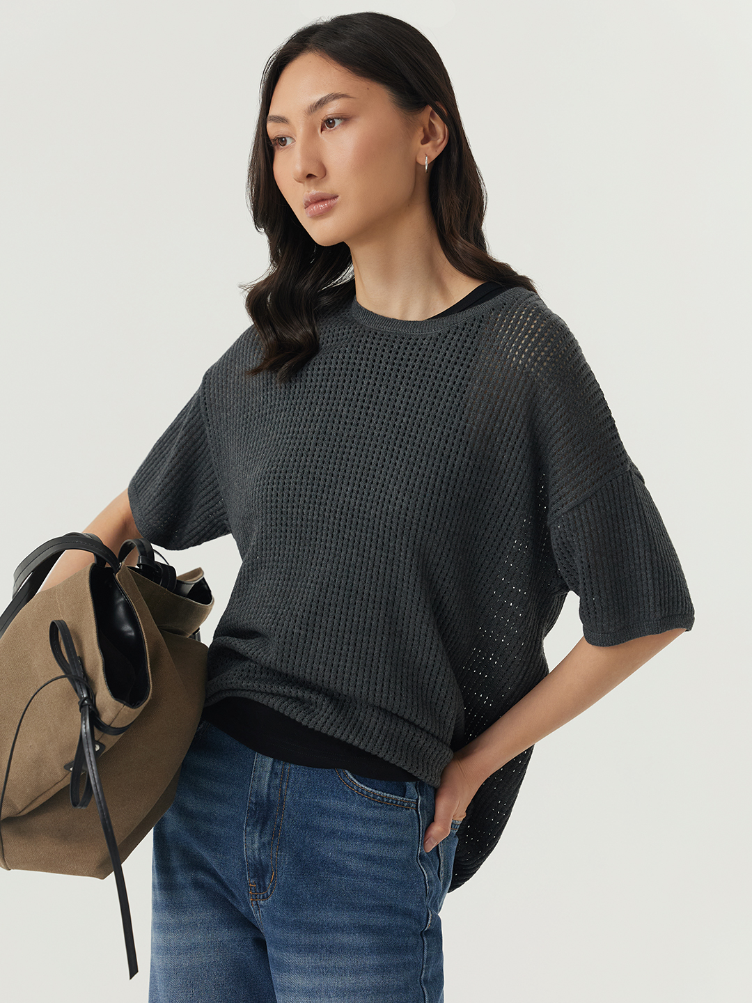 Джемпер темно-серый для женщин 48154-12 60