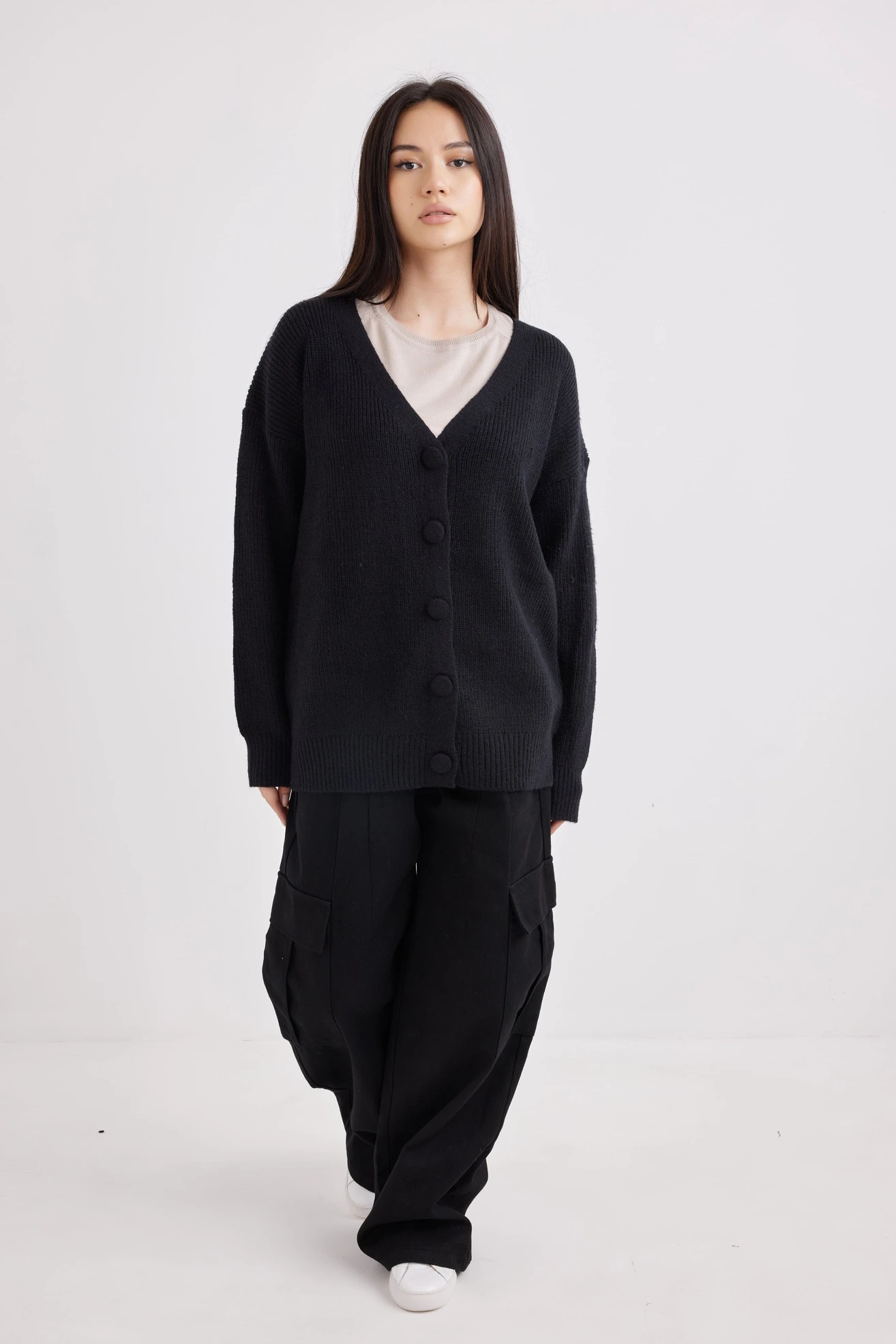 Кардиган черный для женщин 42165-1 50