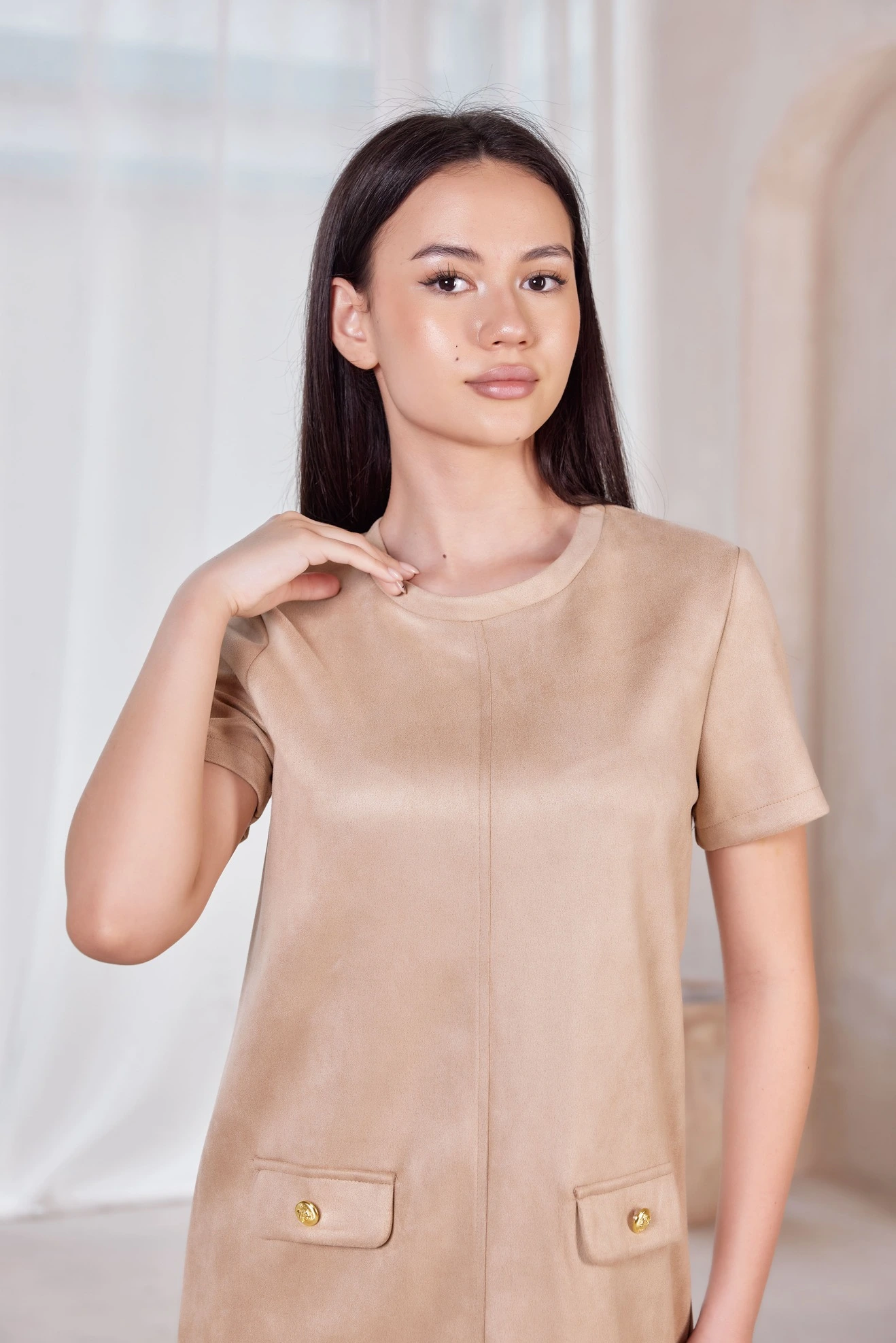 Платье бежевый для женщин 42280-15 54