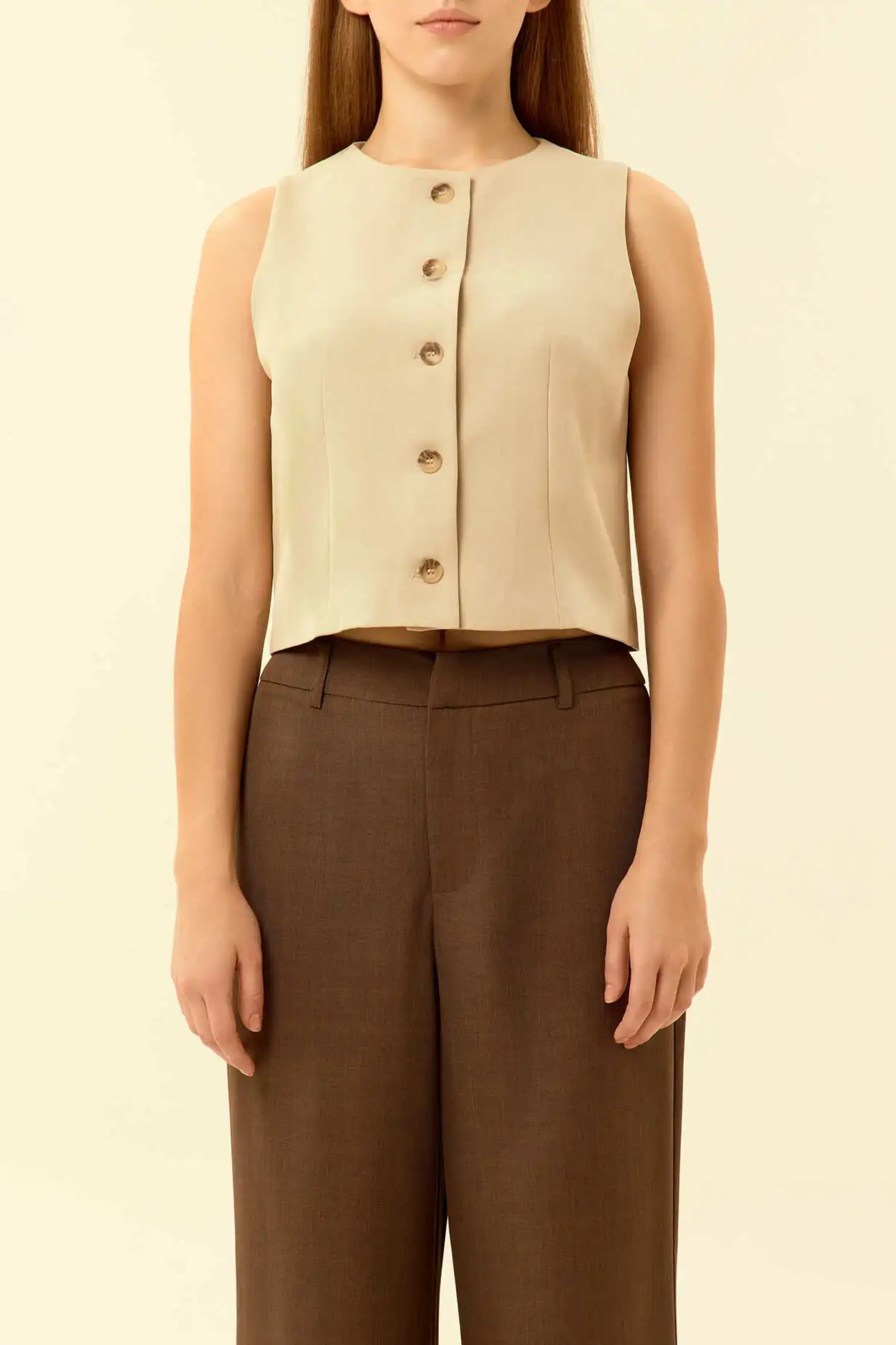 Жилетка бежевый для женщин 46257-15 68