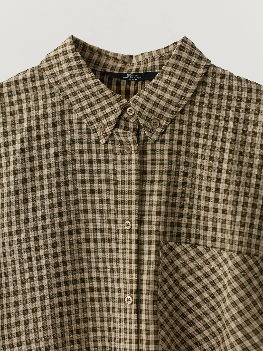 Рубашка зеленая клетка для женщин 48138-54 66