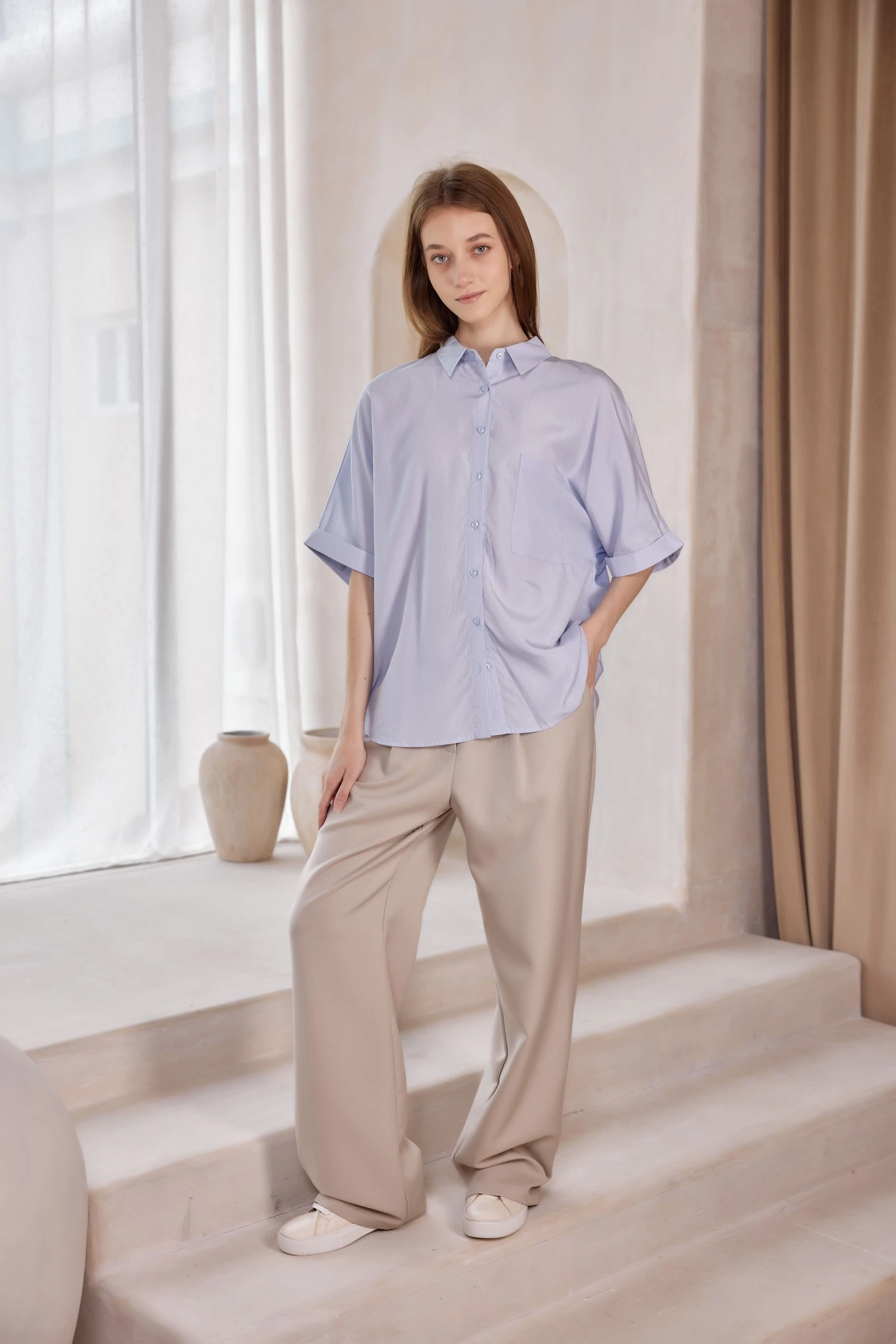 Рубашка синий для женщин 42104-65 66