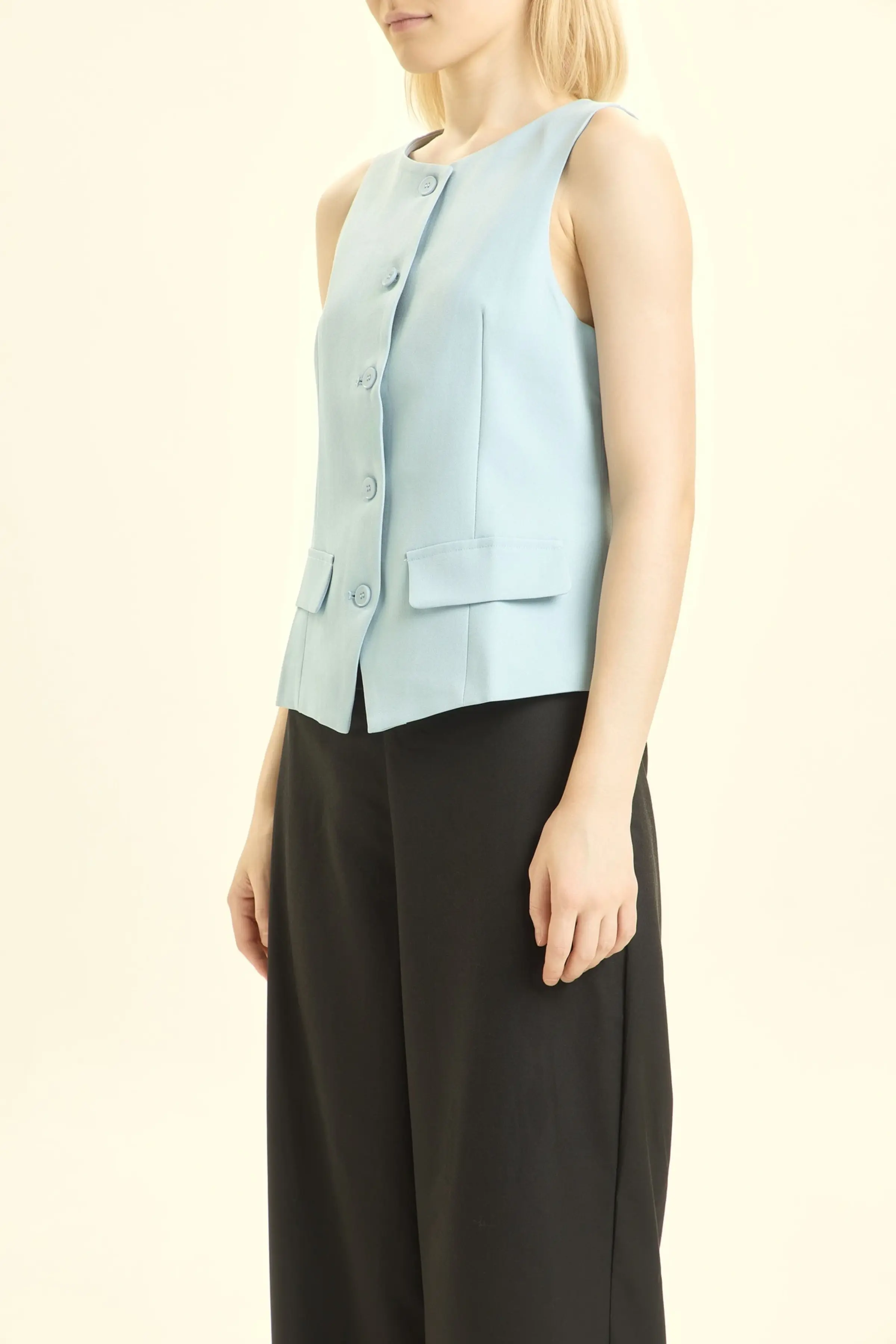 Жилетка голубой для женщин 46183-10 58