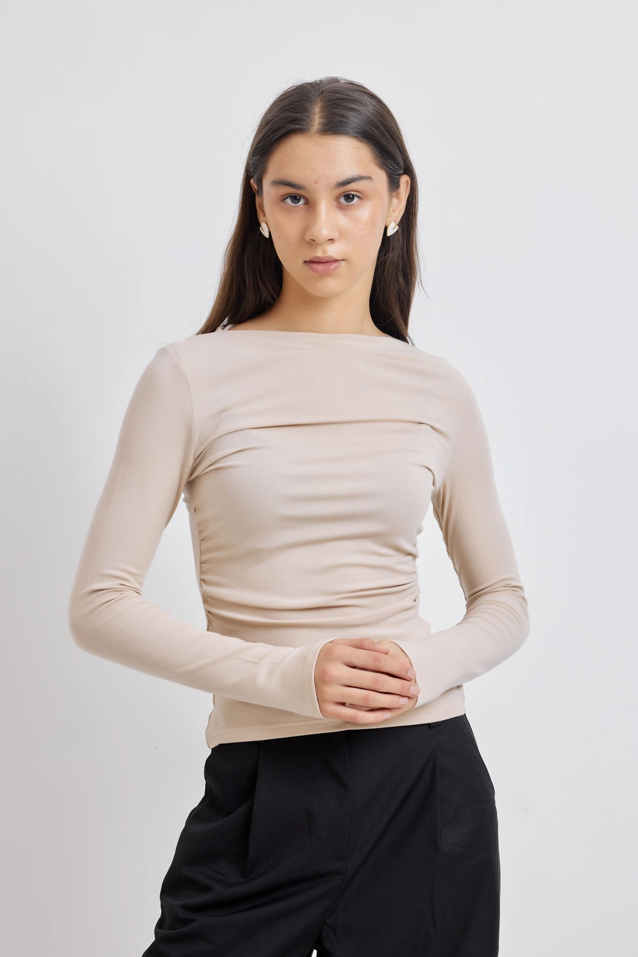Лонгслив бежевый для женщин 42407U-15 59