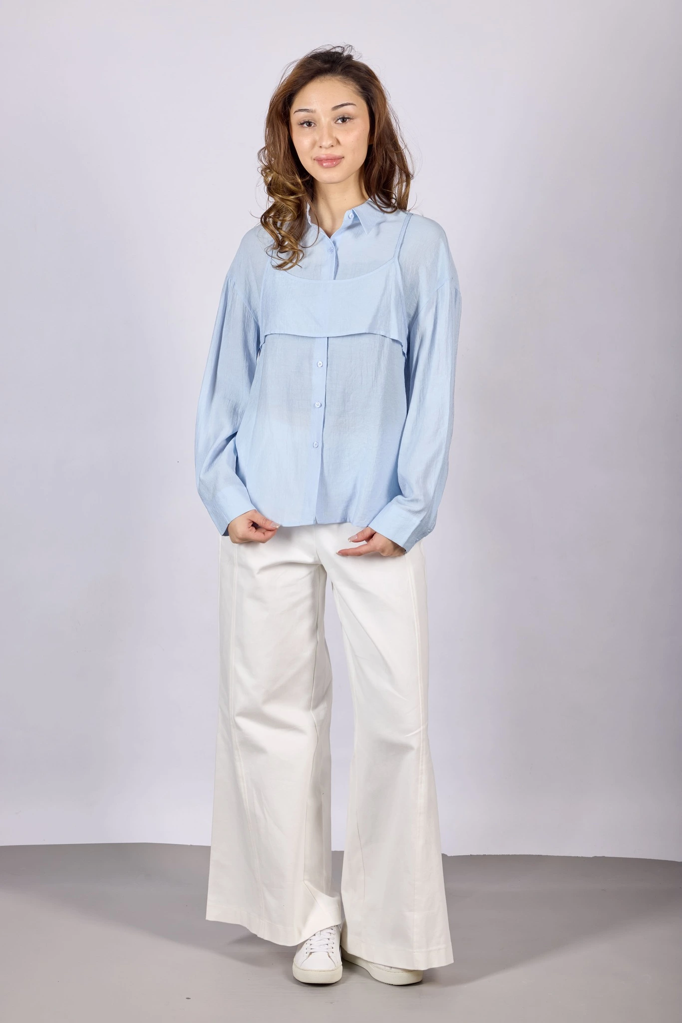 Рубашка голубой для женщин 44245-10 66