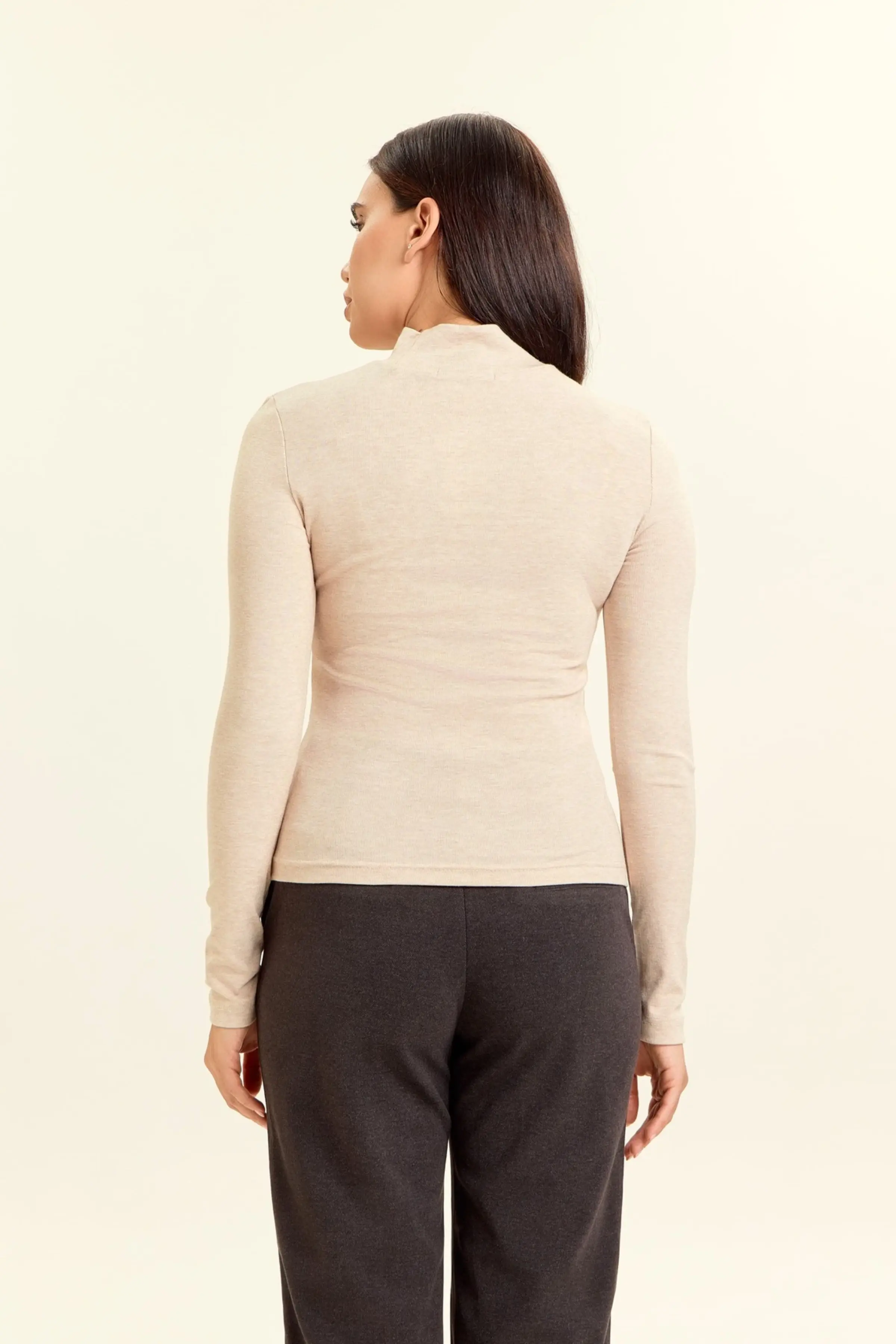 Лонгслив коричневый для женщин 47224-13 59