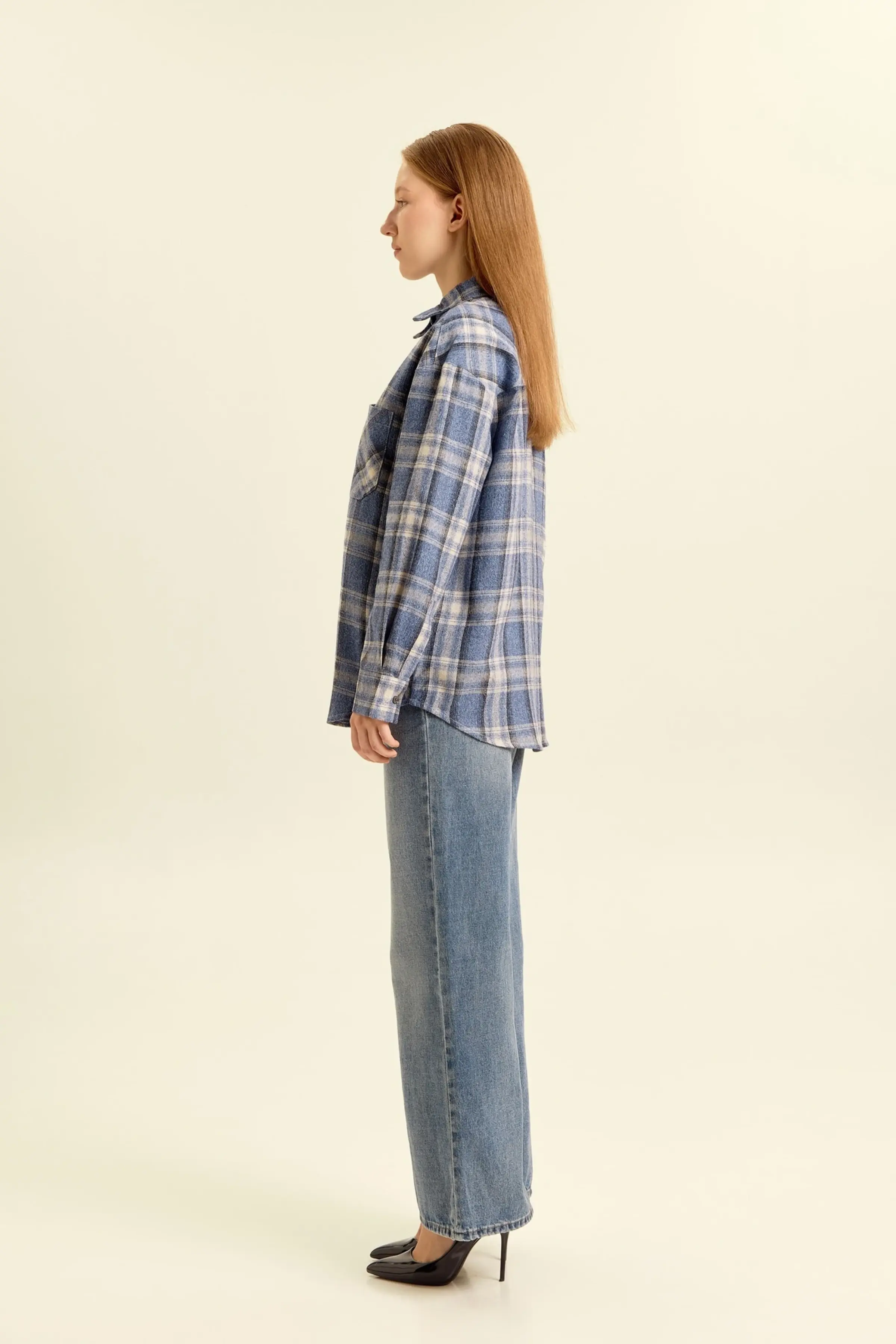 Рубашка голубой для женщин 46309-10 66