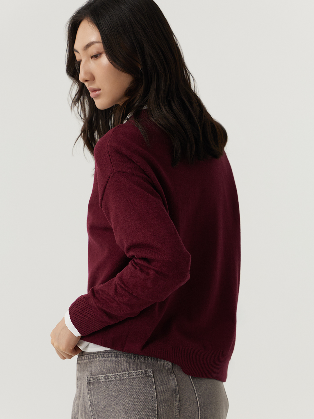 Джемпер бордовый для женщин 48103-67 60