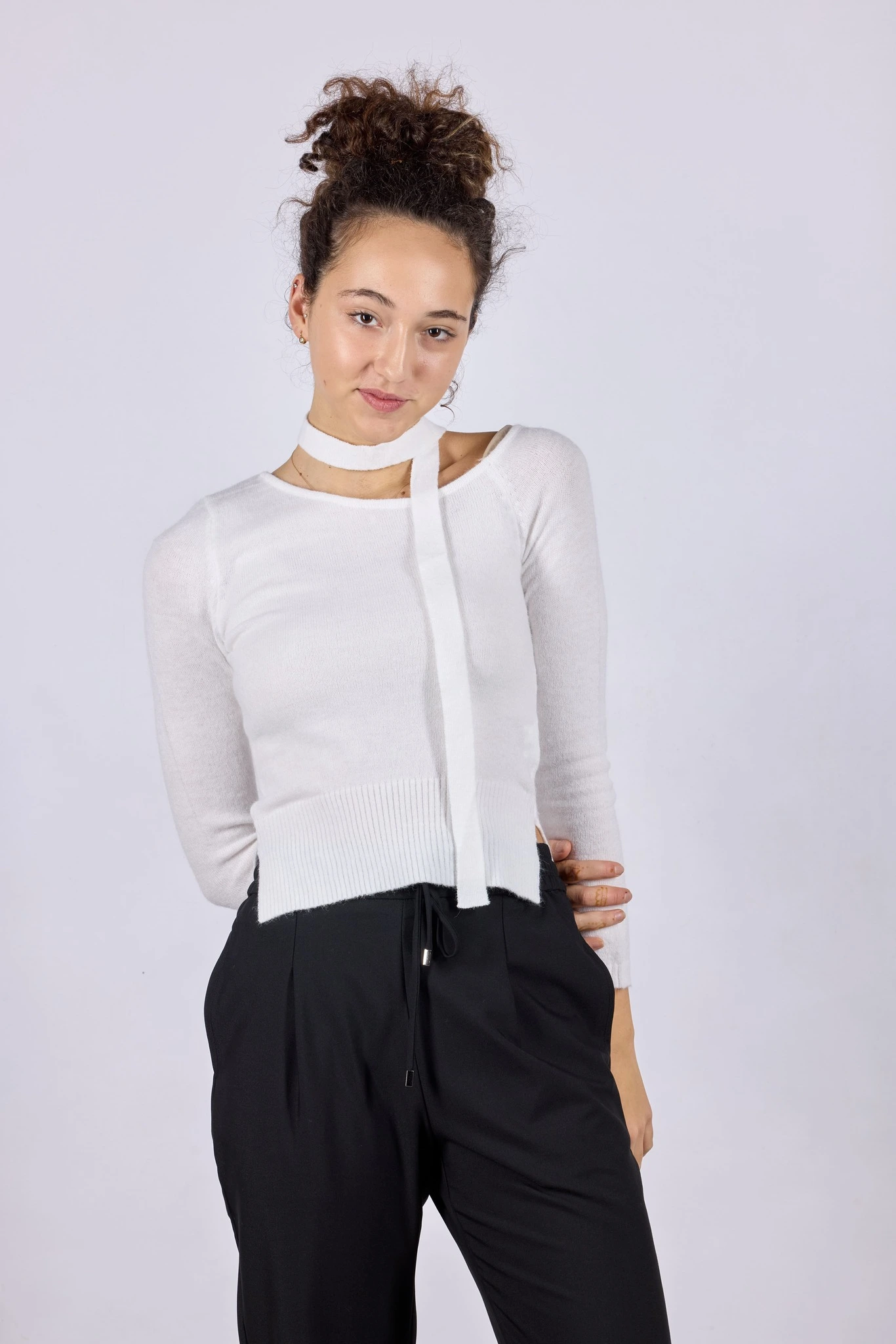 Джемпер белый для женщин 44148-4 60