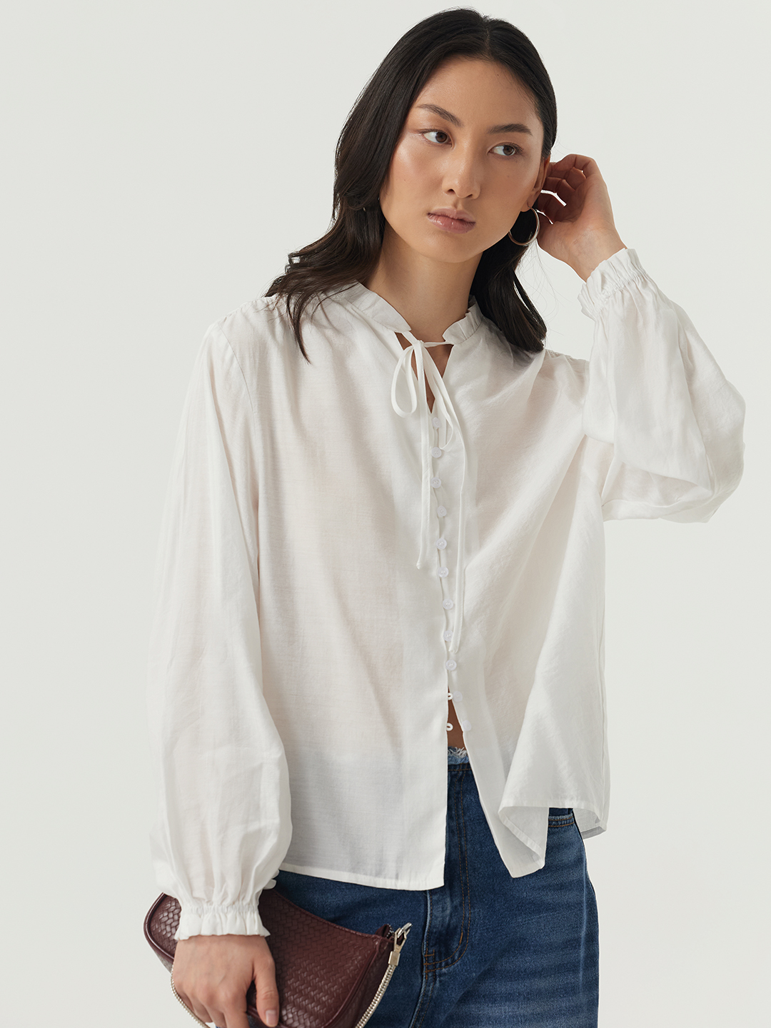 Блузка белый для женщин 48207-4 28