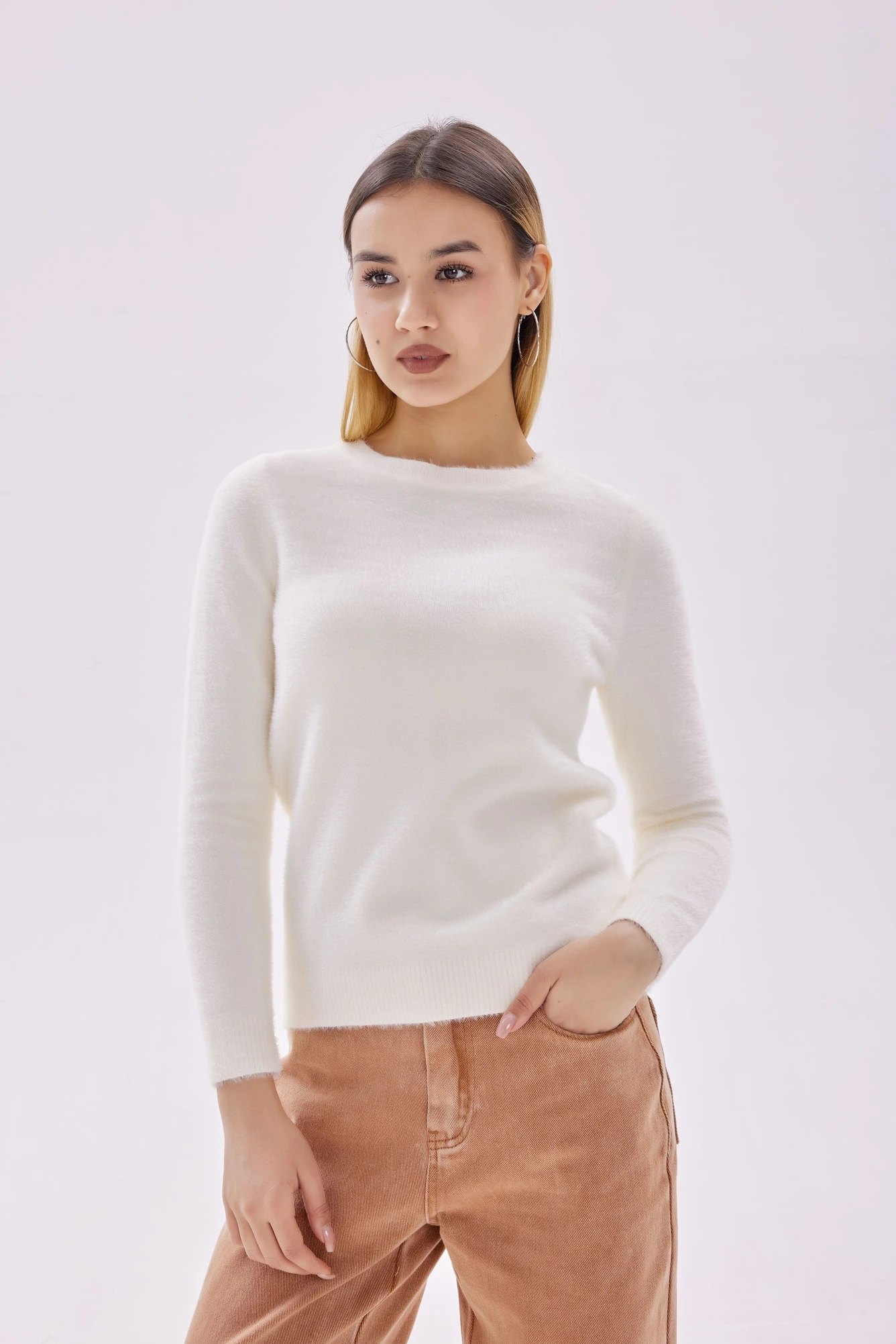 Джемпер белый для женщин 40345-4 60