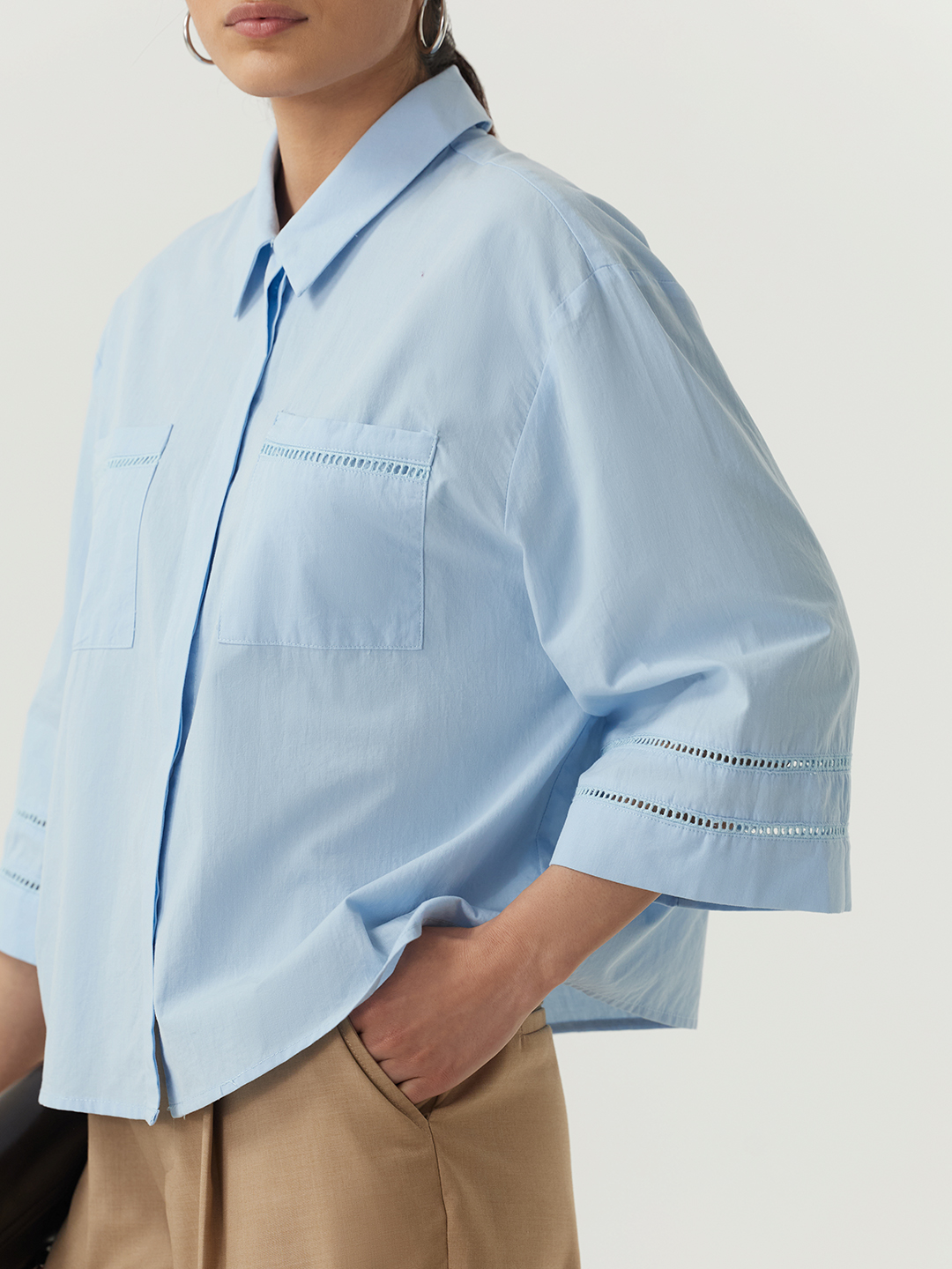 Рубашка голубой для женщин 48255-10 66