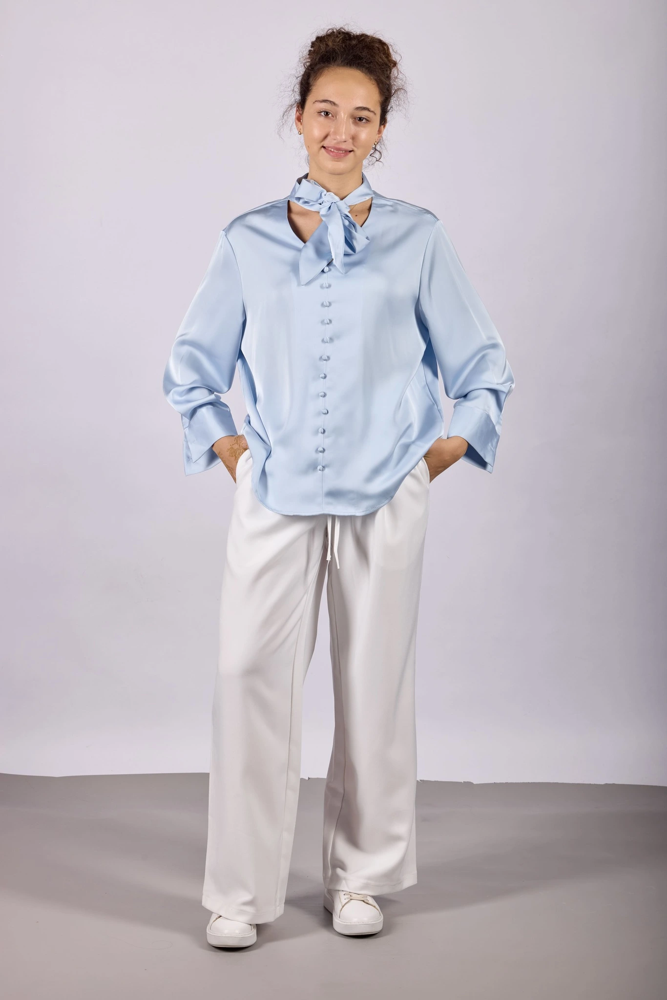 Блузка голубой для женщин 44138-10 28