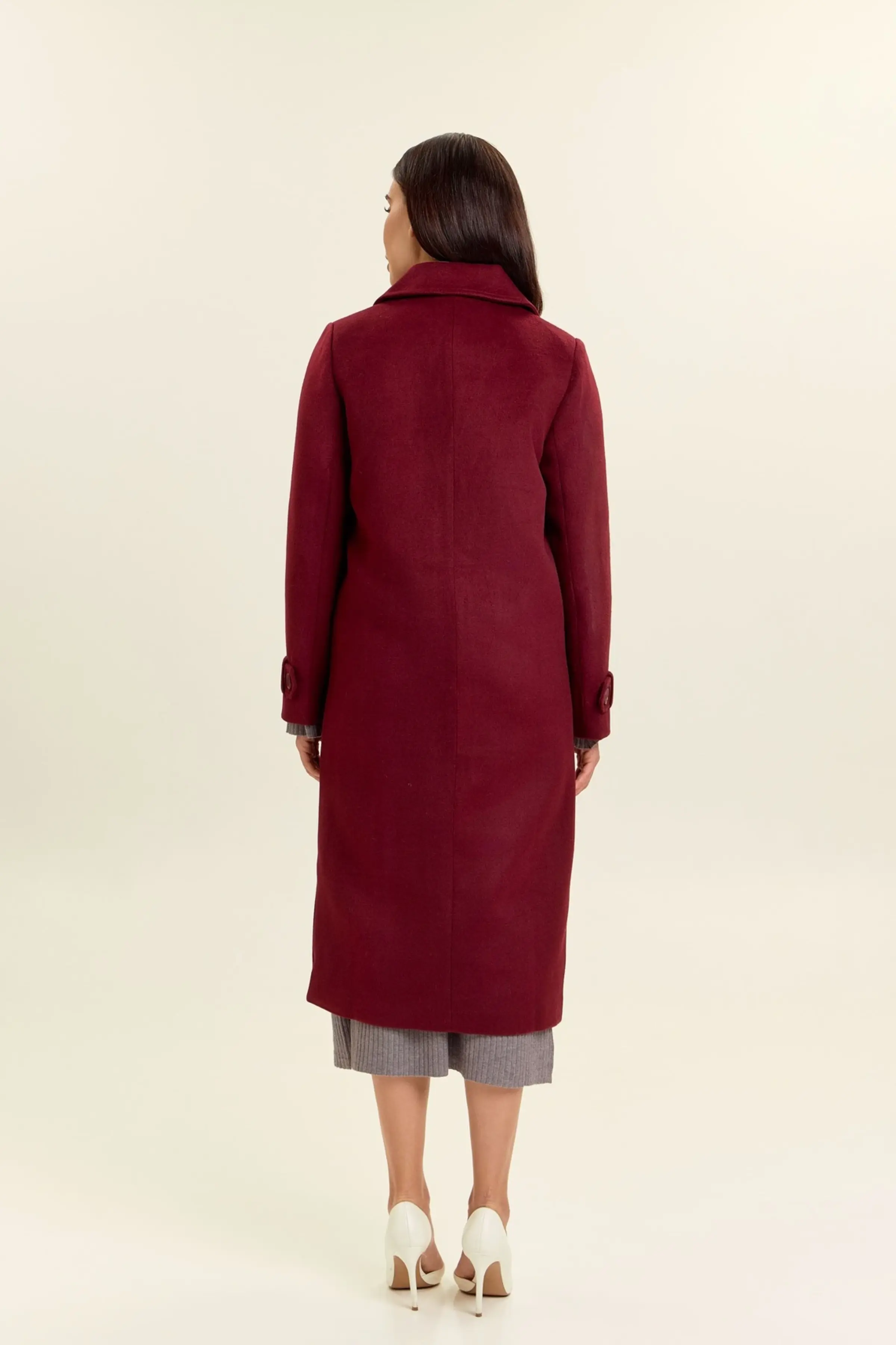 Пальто бордовый для женщин 47103-67 53