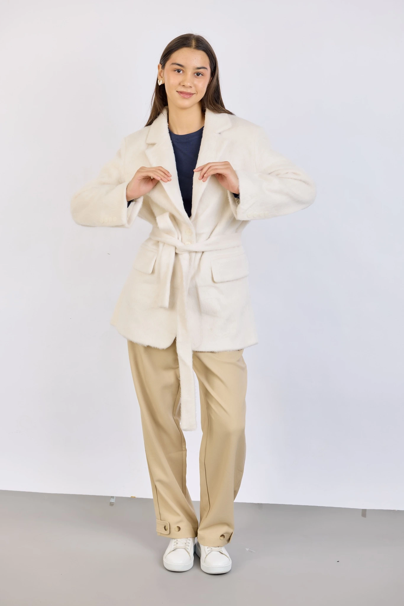 Пальто белый для женщин 43427-4 53