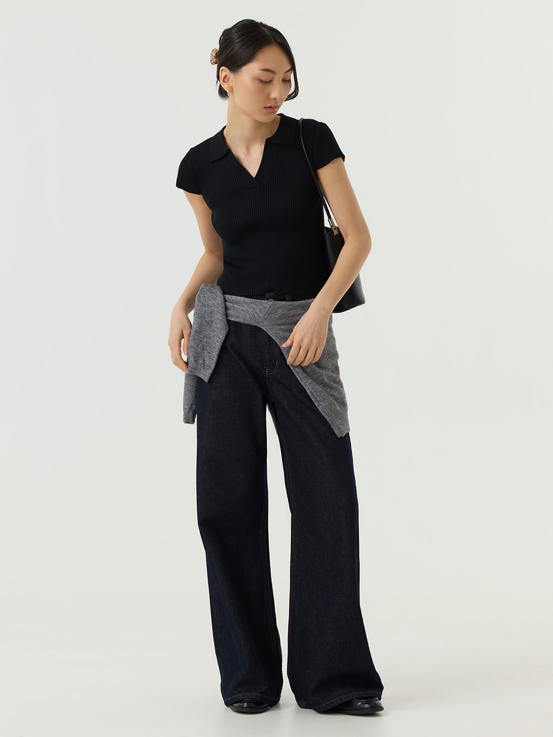 Джемпер черный для женщин 48155-1 60