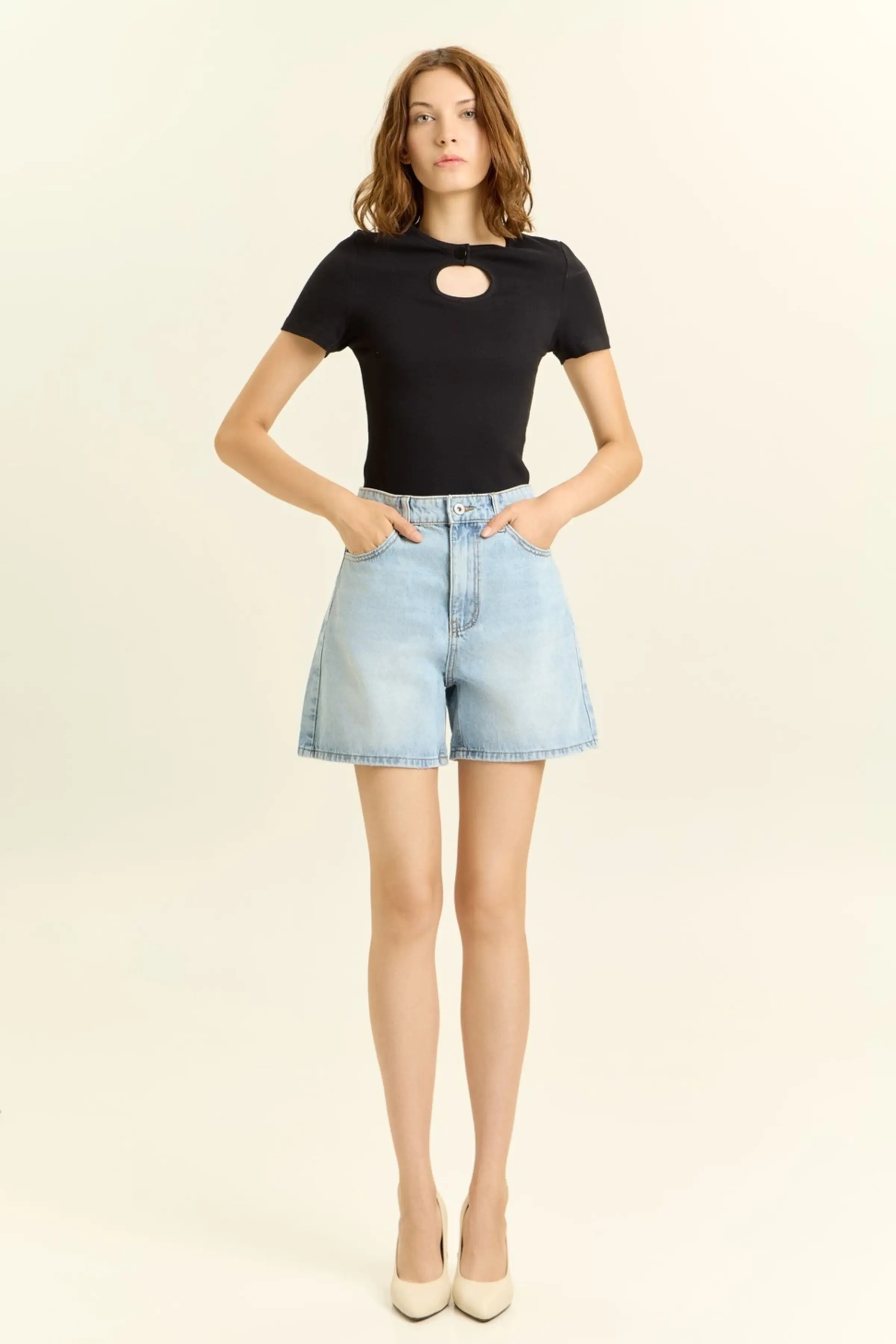 Шорты голубой для женщин 45305-10 57