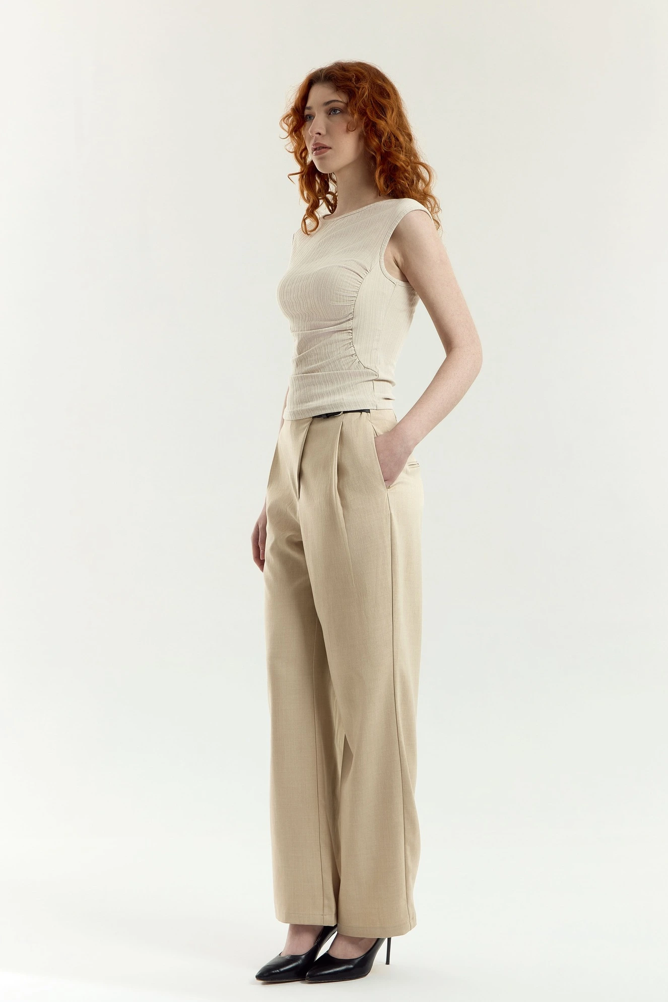 Брюки бежевый для женщин 45109-15 71