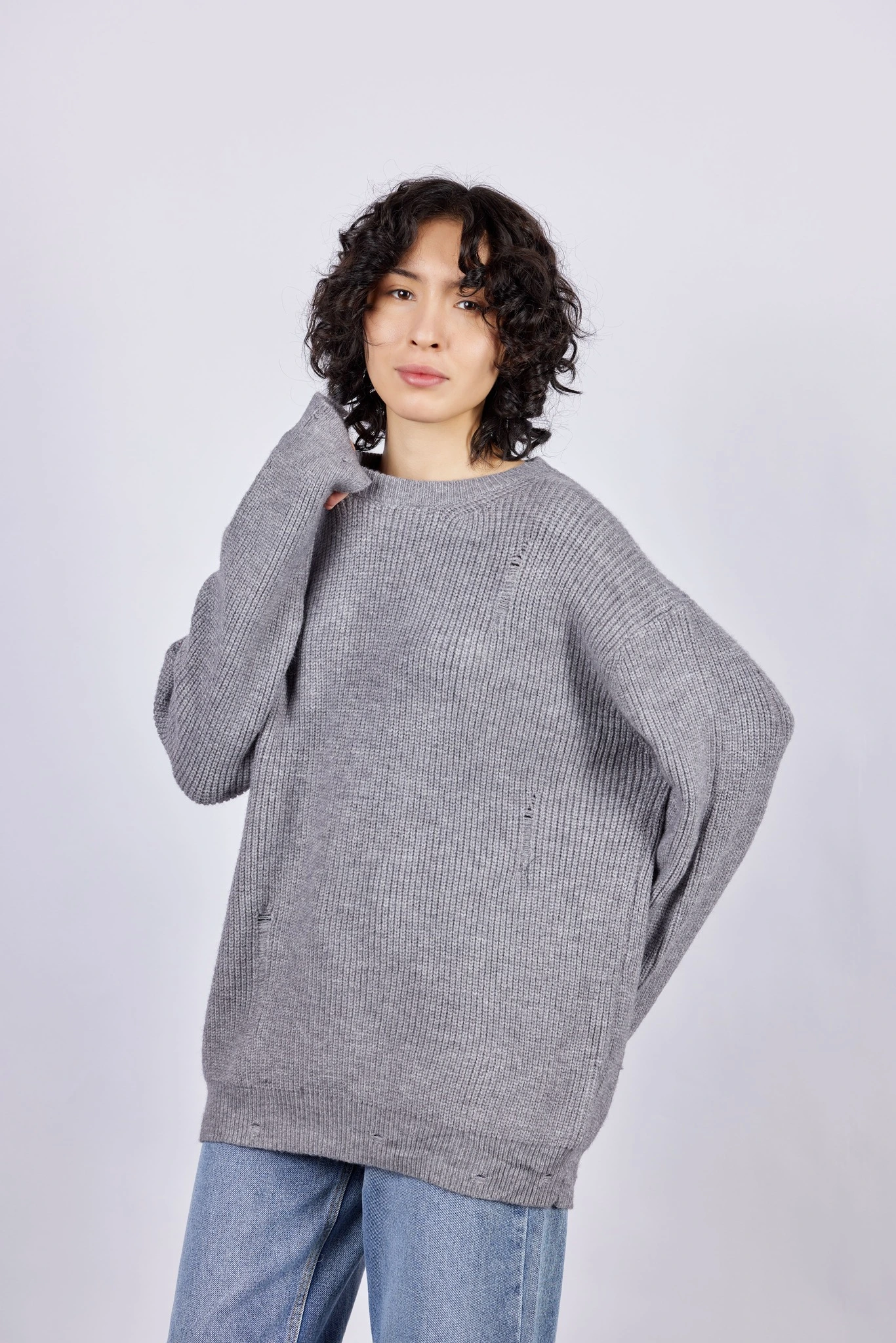 Свитер серый для женщин 43224-61 65