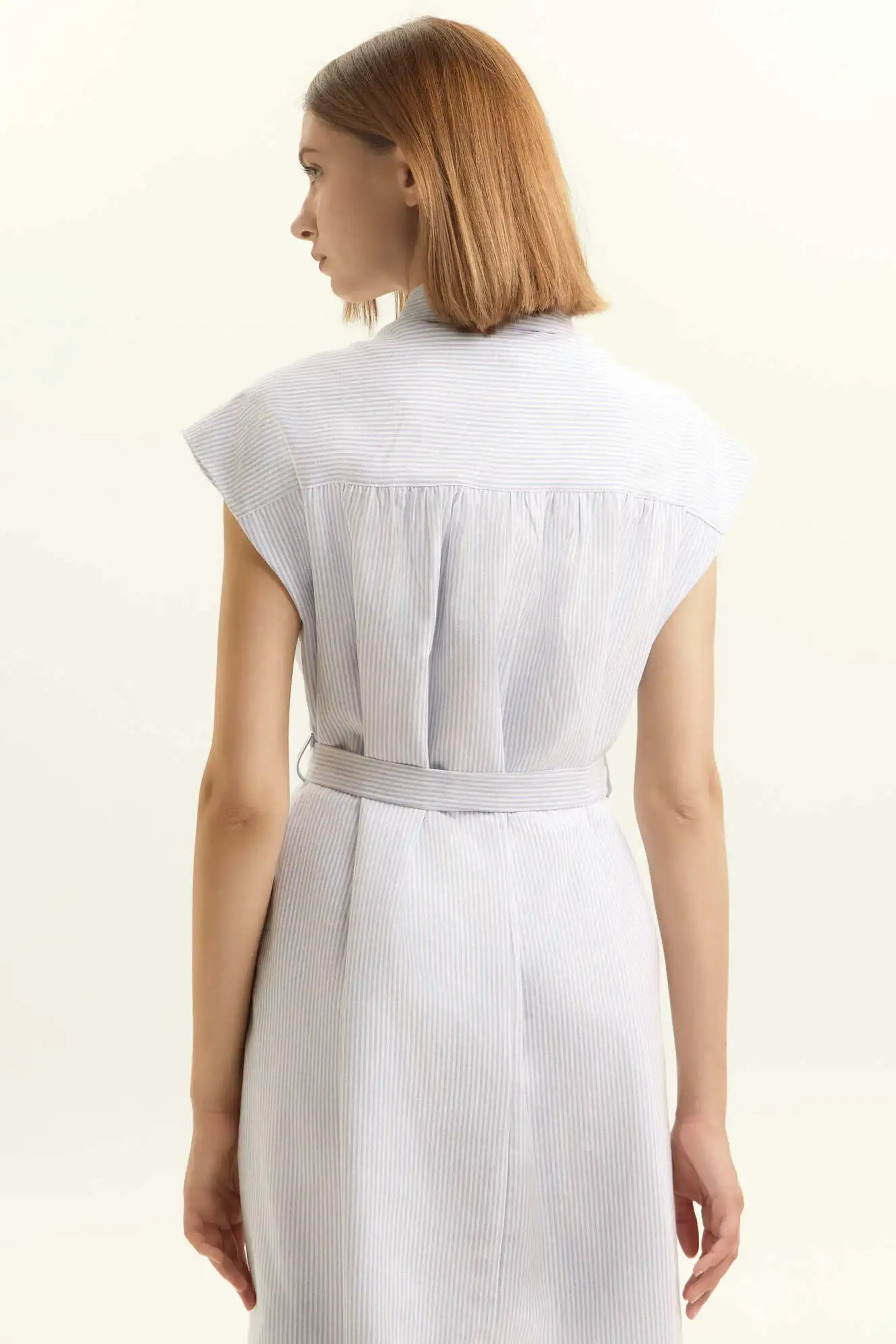 Платье бело-синяя полоска для женщин 45164-48 54