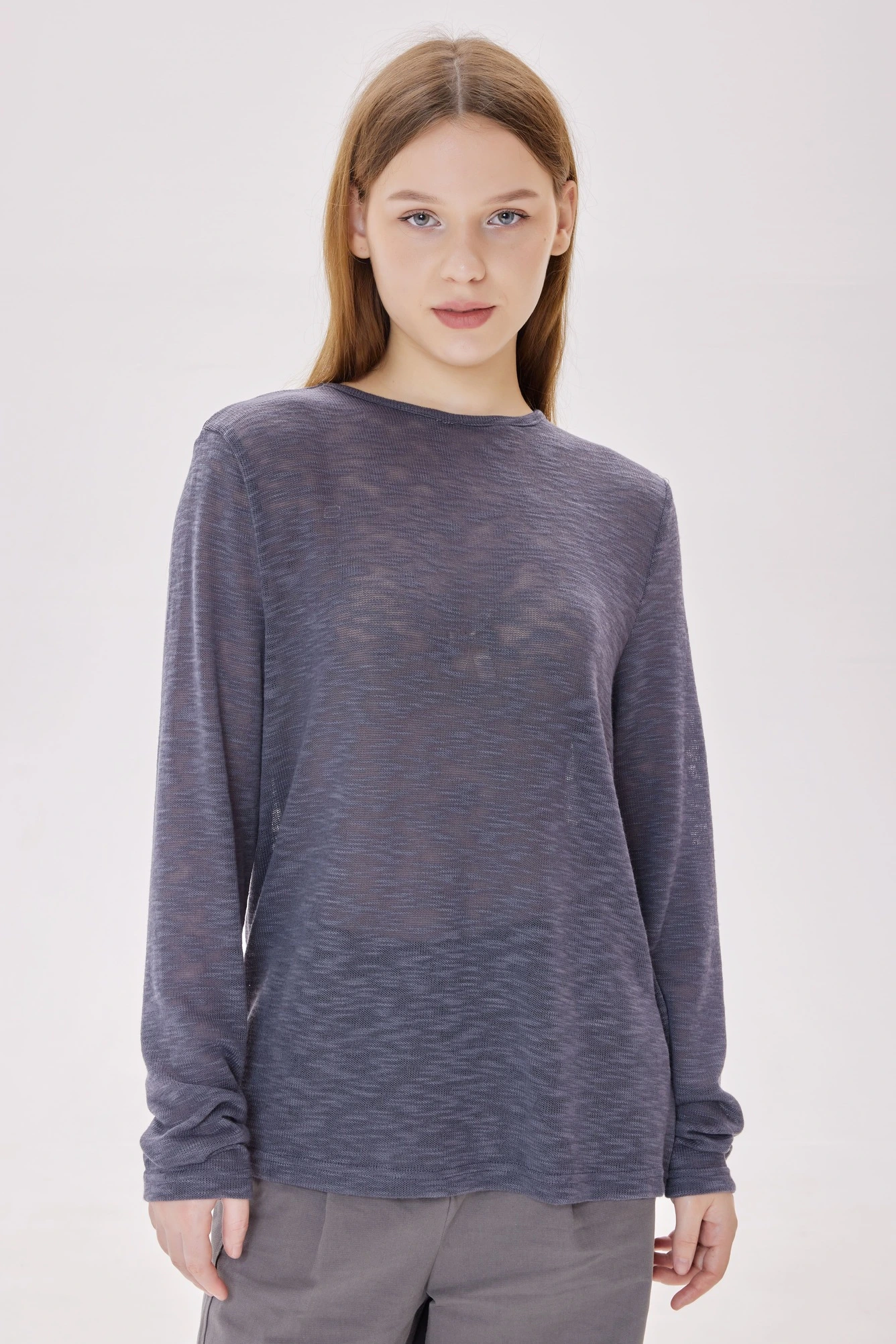 Лонгслив темно-серый для женщин 40281-12 59