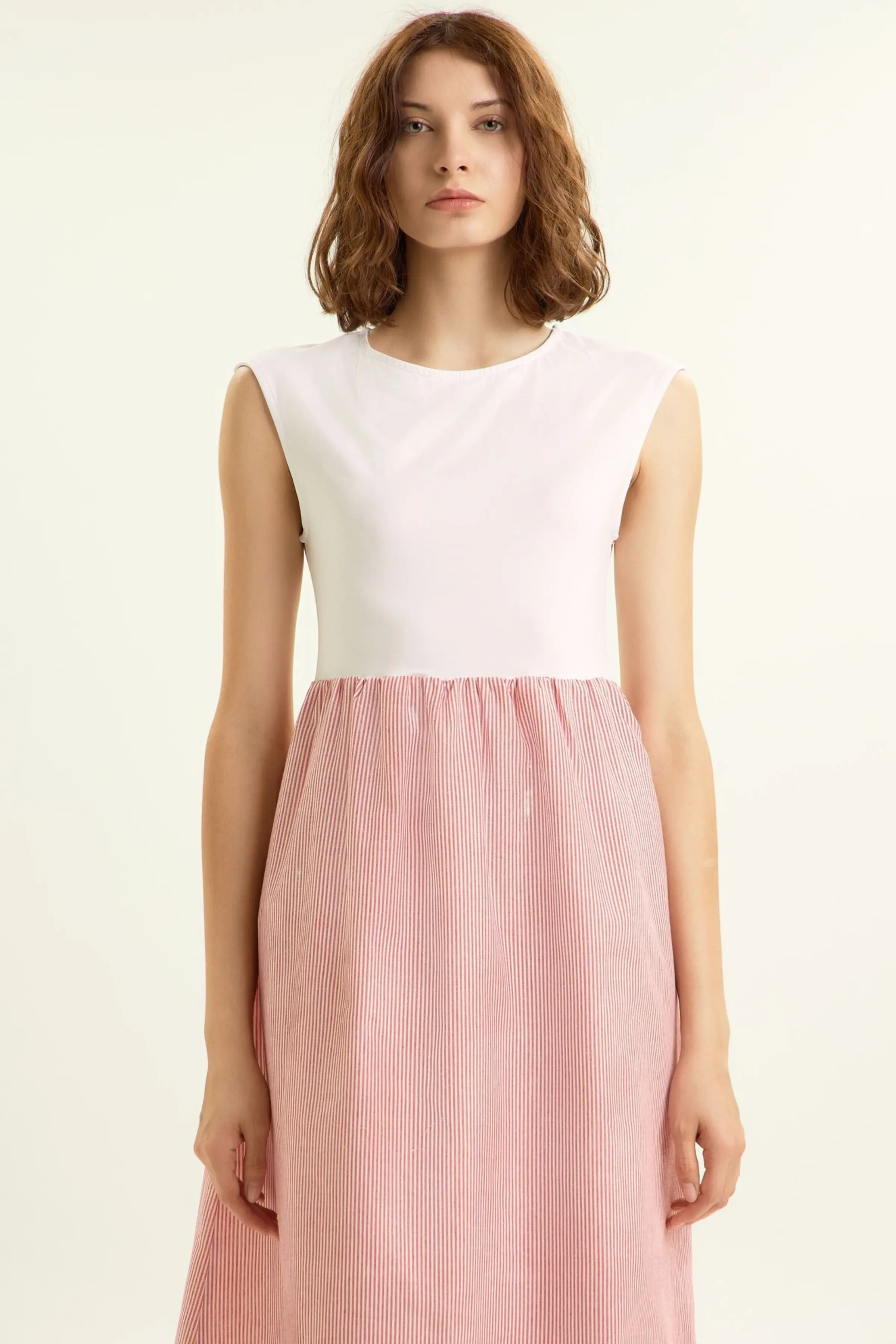 Платье бело-красная полоска для женщин 45200-50 54