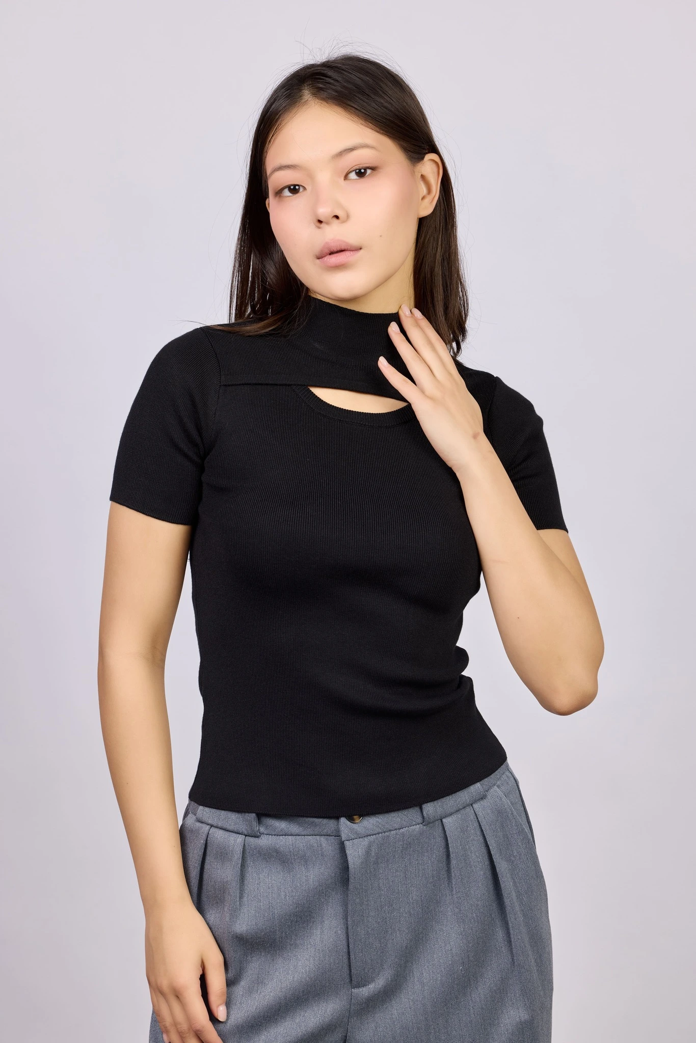 Джемпер черный для женщин 42240-1 60