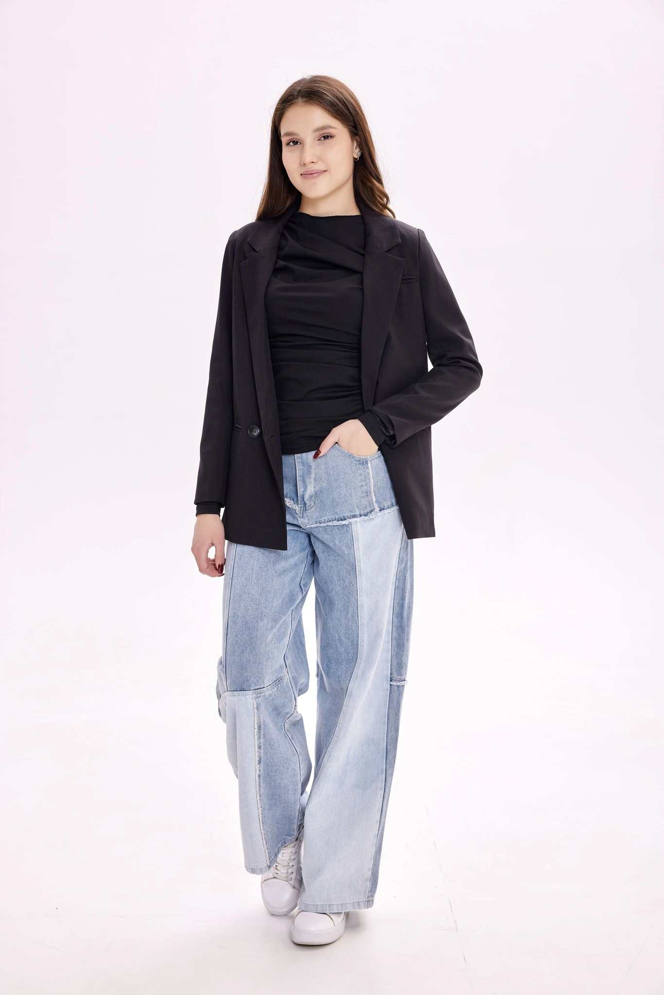 Жакет черный для женщин 39316-1 64