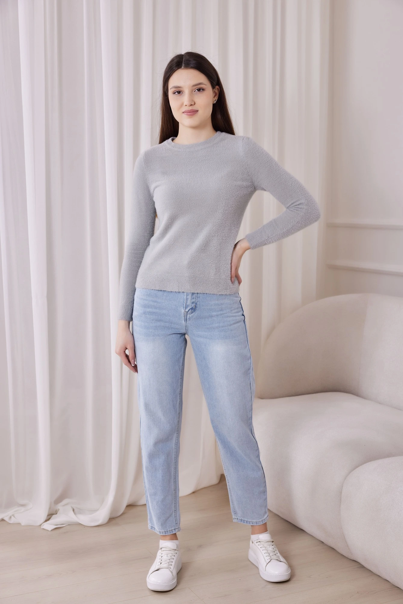 Джемпер серый для женщин 40345-61 60