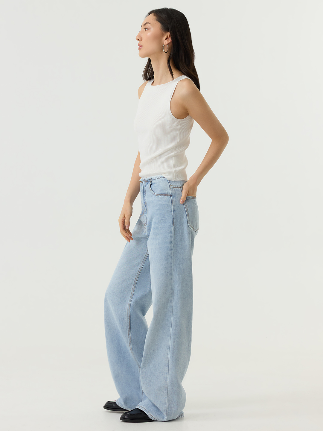 Топ белый для женщин 48124-4 46