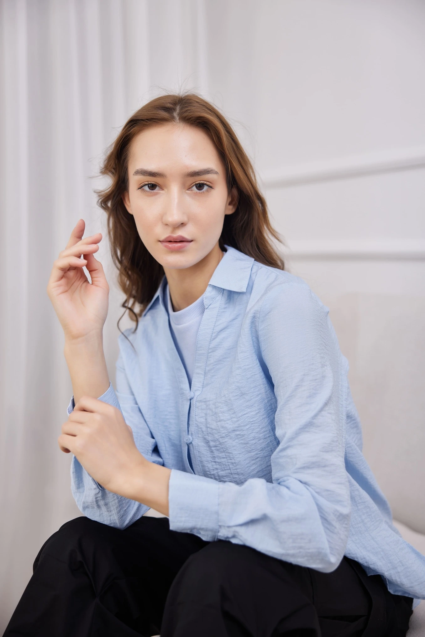 Блузка голубой для женщин 41266-10 28