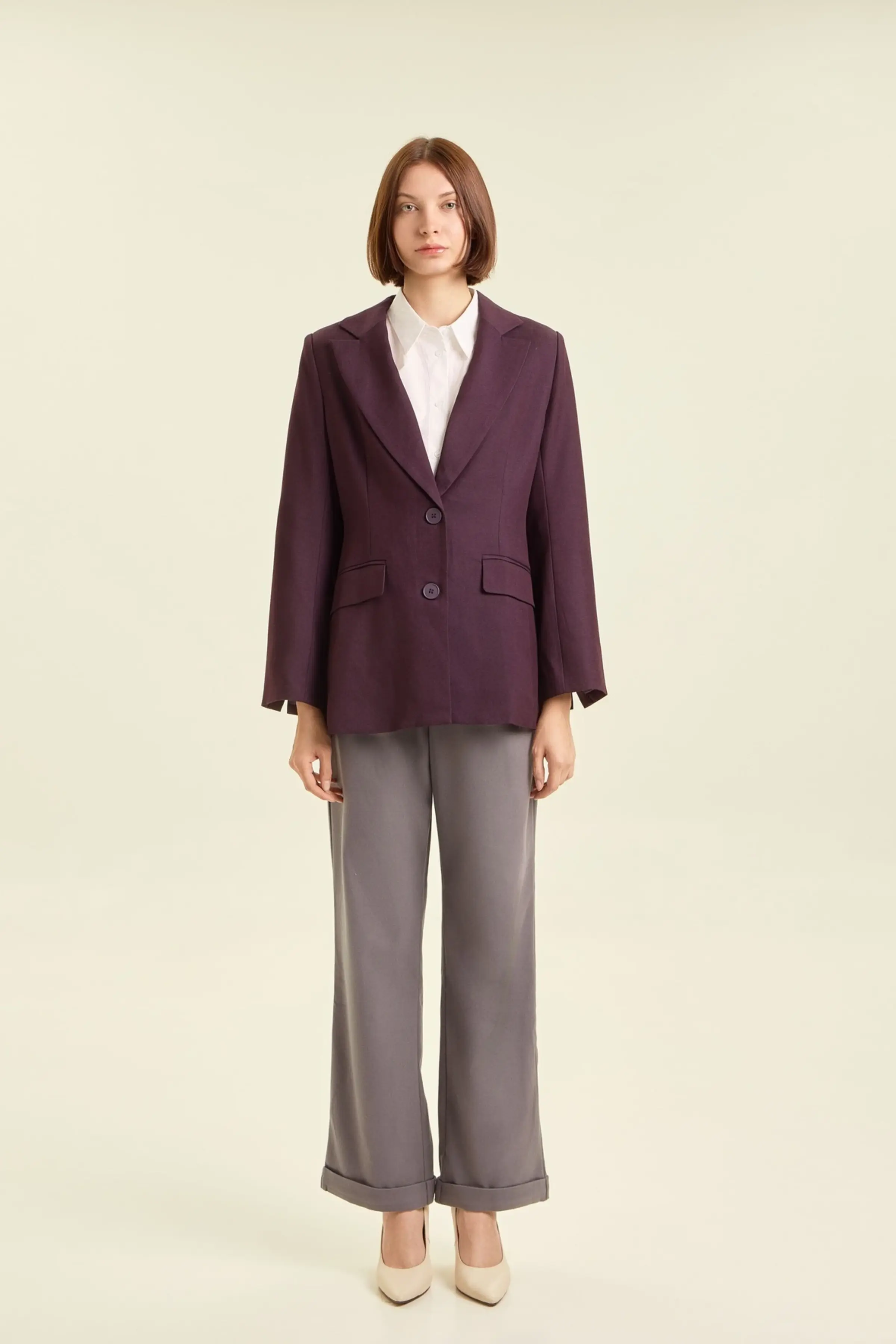 Жакет сливовый для женщин 47194-23 64