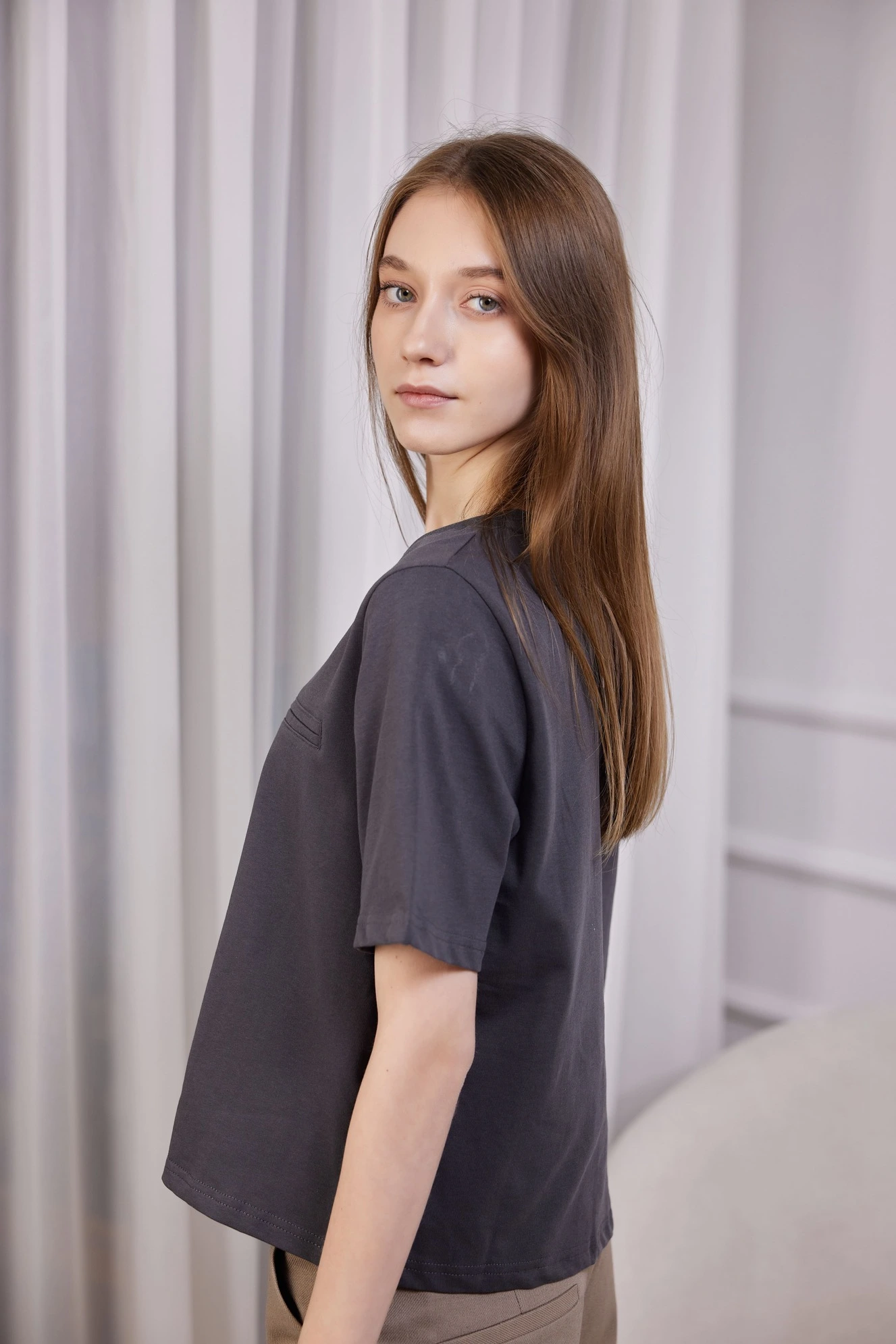 Футболка серый для женщин 41286-61 67